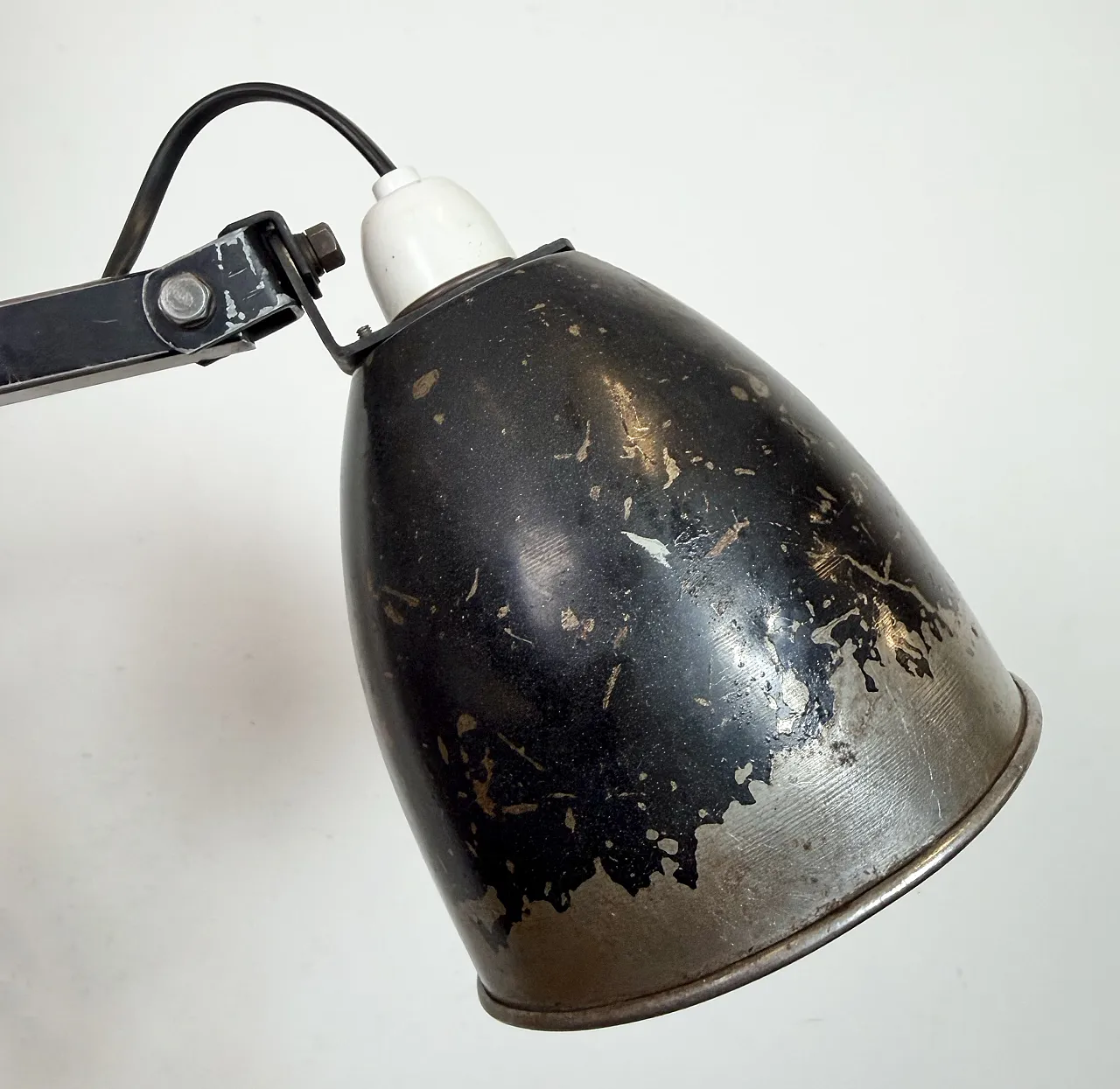 Industrial Black Adjustable Wall Lamp from Memlite, 1960s 17