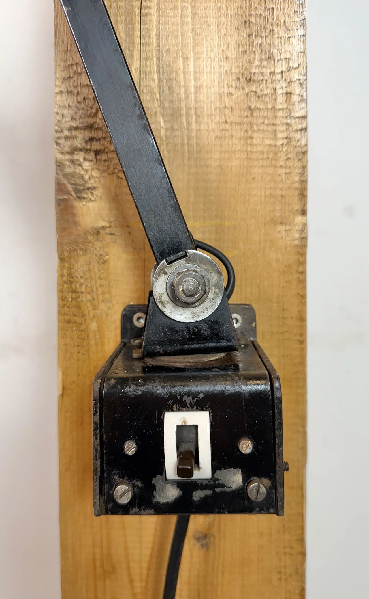 Industrial Black Adjustable Wall Lamp from Memlite, 1960s 24