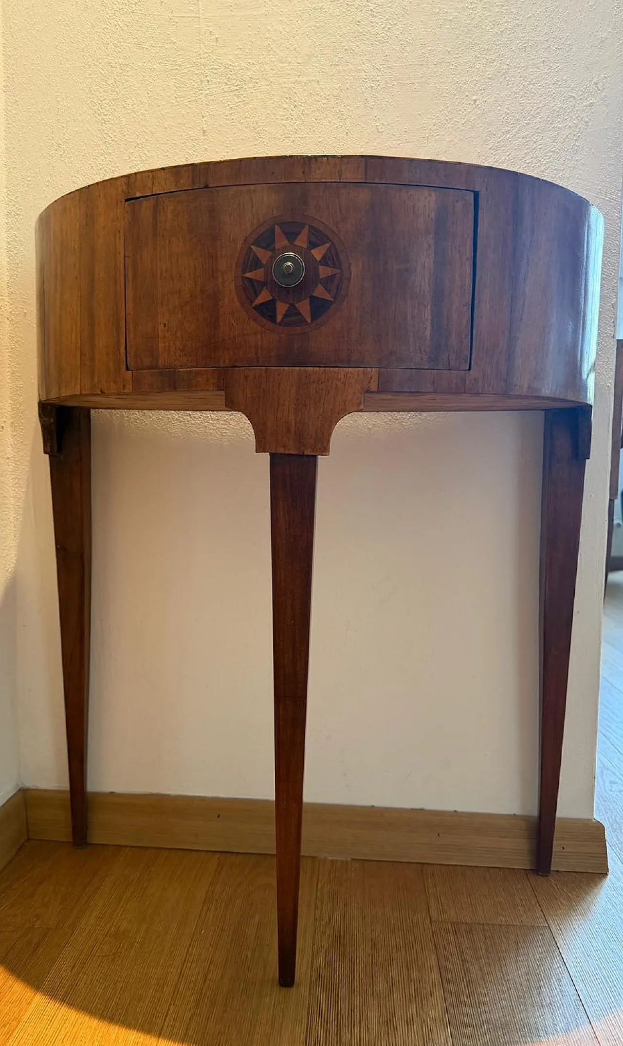 Mid-century Italian Neoclassical style inlaid walnut Atelier, 50s 11