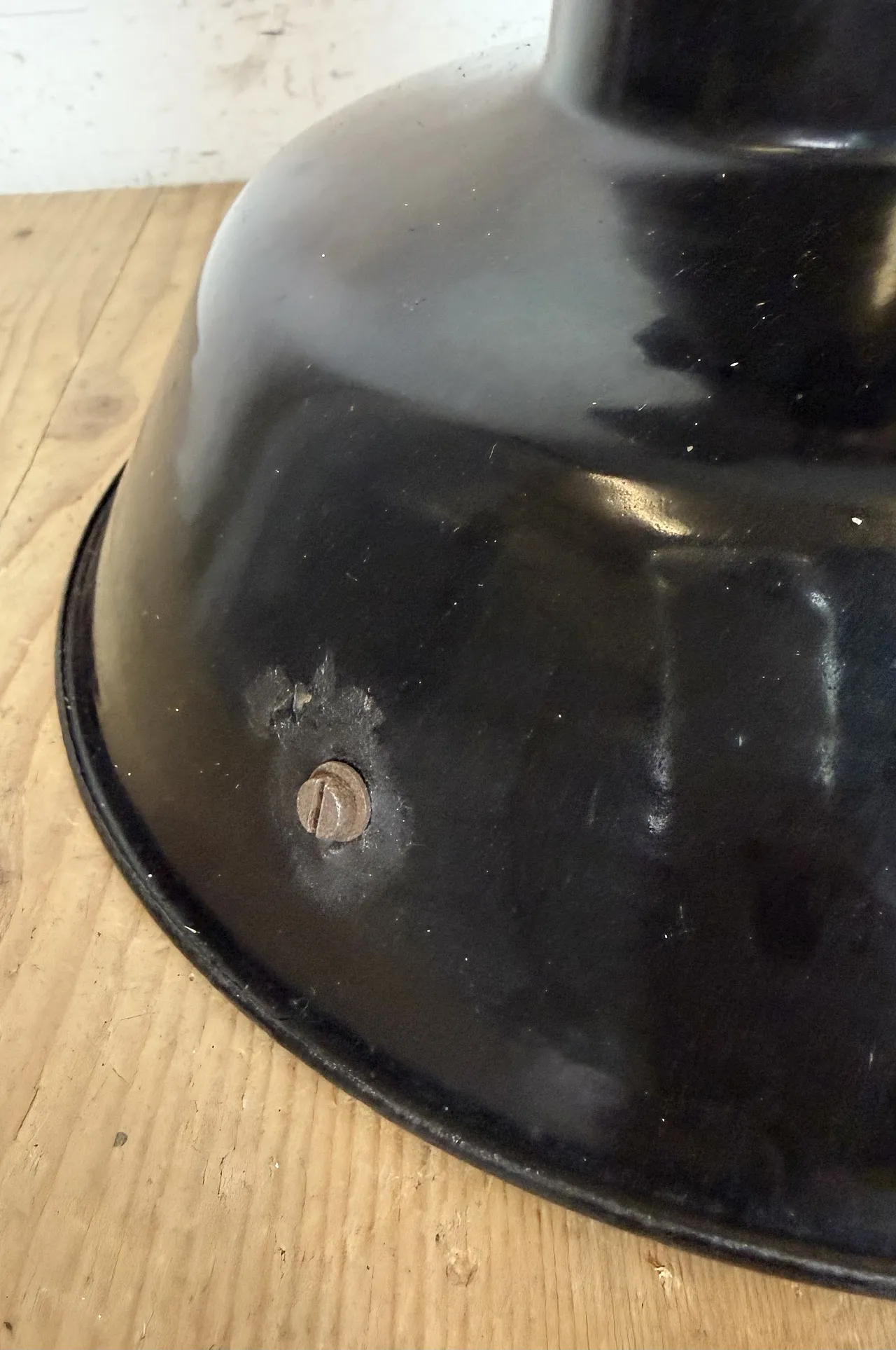 Industrial Black Enamel Scissor Ceiling Lamp, 1930s 15