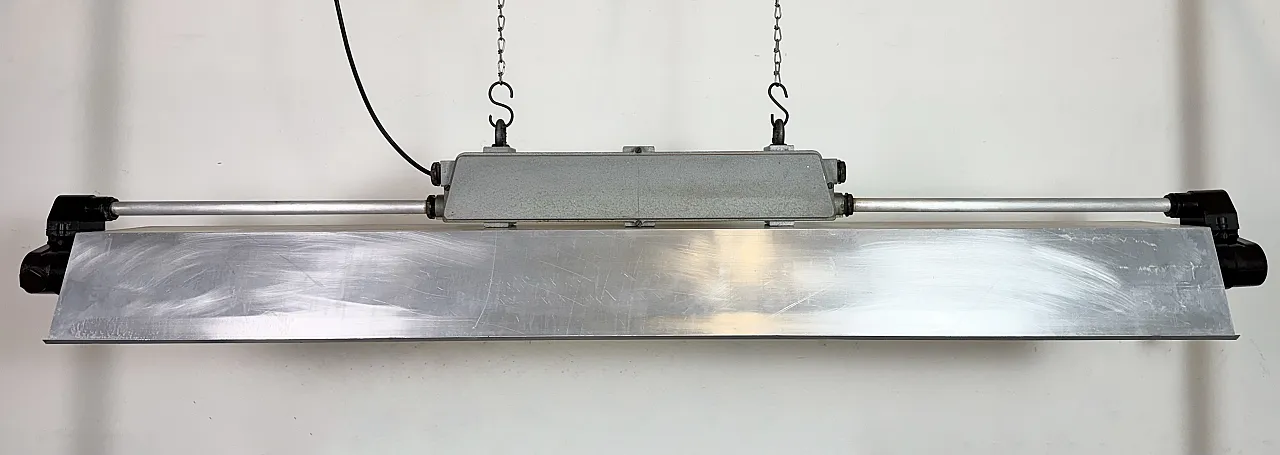 Industrial Grey Tube Light from Elektrosvit, 1970s 2