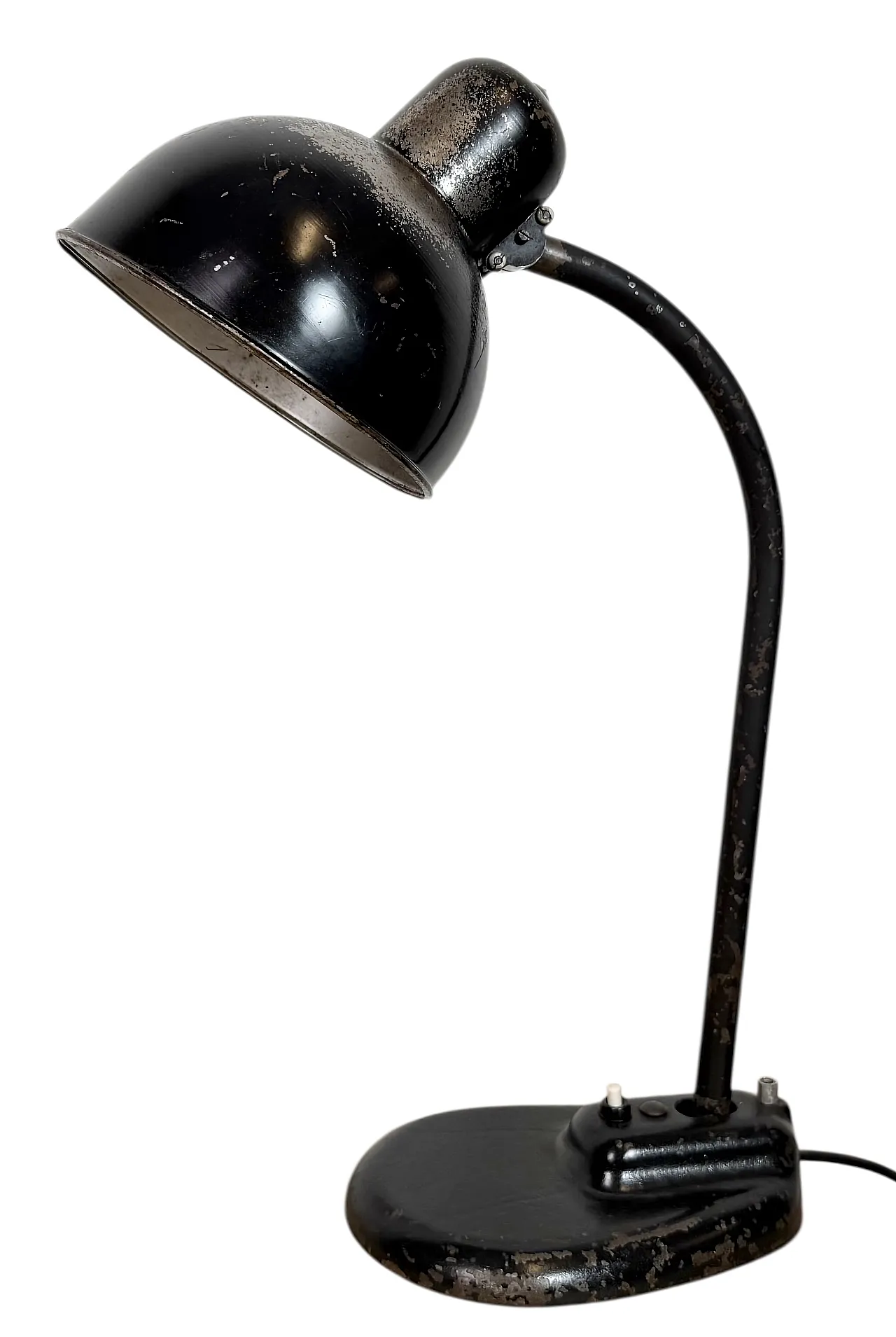 Black Industrial Bauhaus Table Lamp, 1930s 1