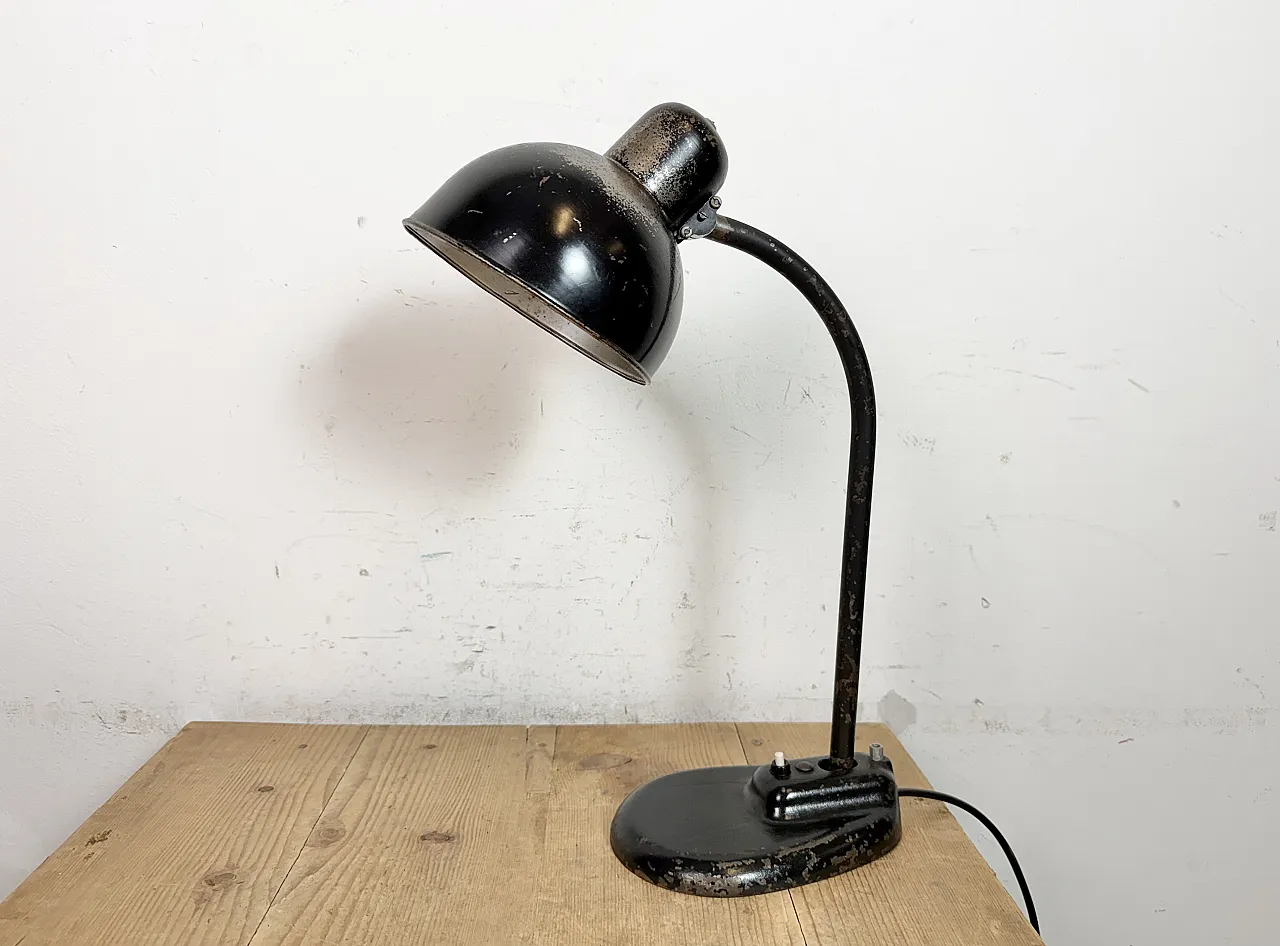Black Industrial Bauhaus Table Lamp, 1930s 2