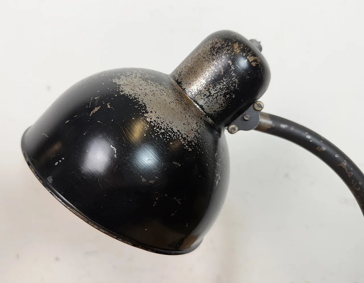 Black Industrial Bauhaus Table Lamp, 1930s 5