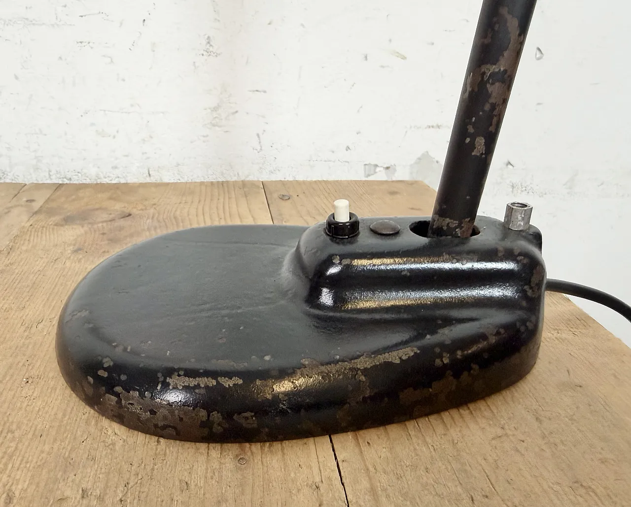 Black Industrial Bauhaus Table Lamp, 1930s 6