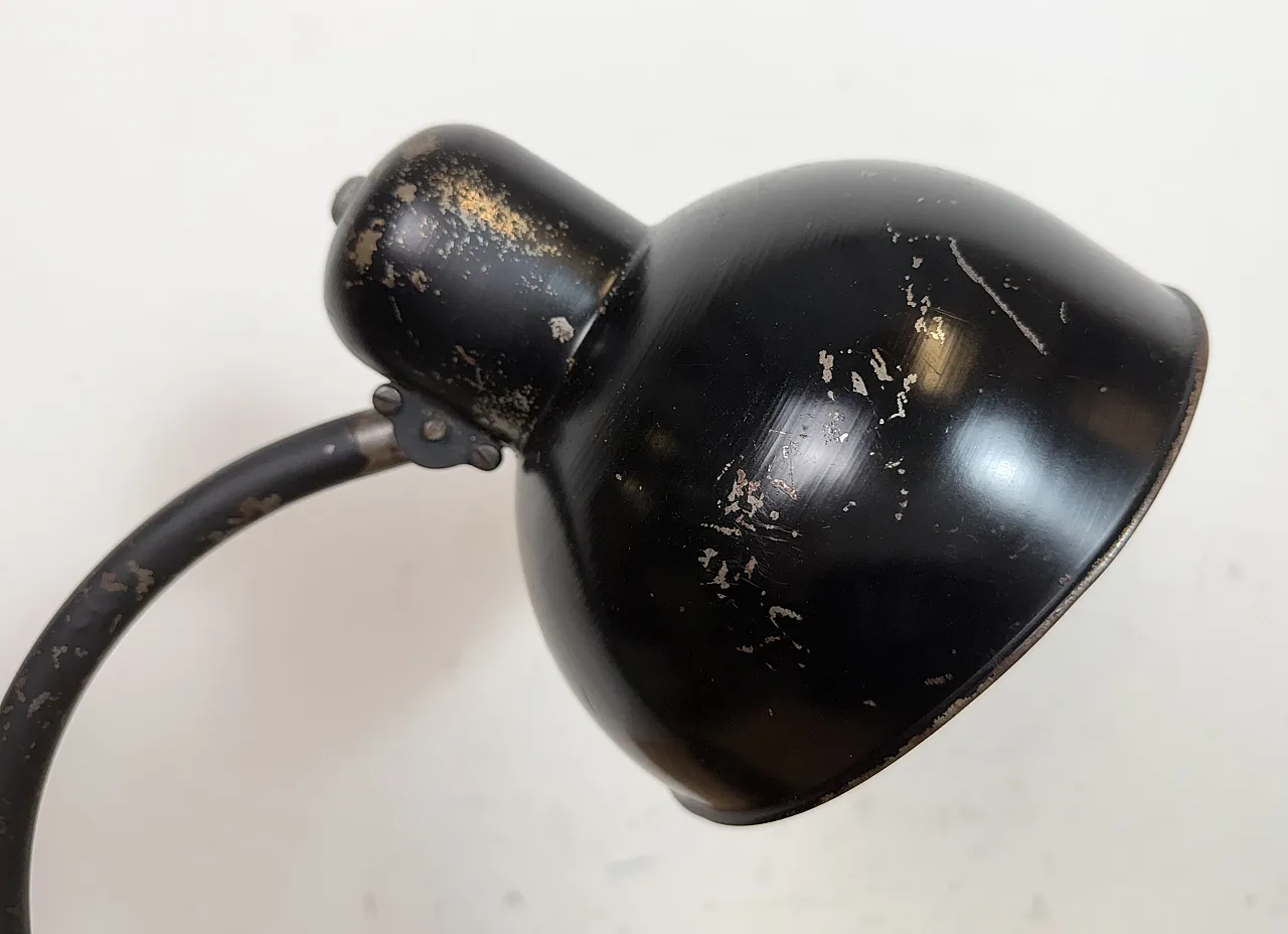 Black Industrial Bauhaus Table Lamp, 1930s 9