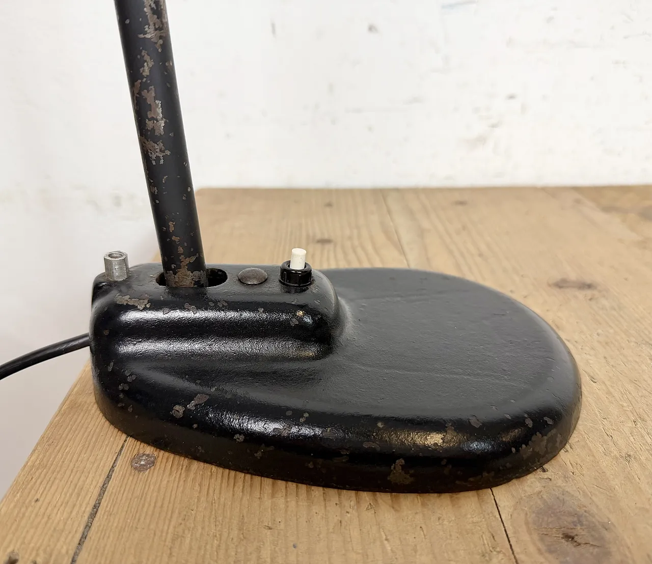 Black Industrial Bauhaus Table Lamp, 1930s 10