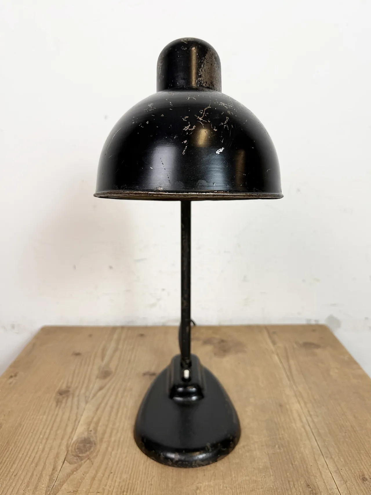 Black Industrial Bauhaus Table Lamp, 1930s 11