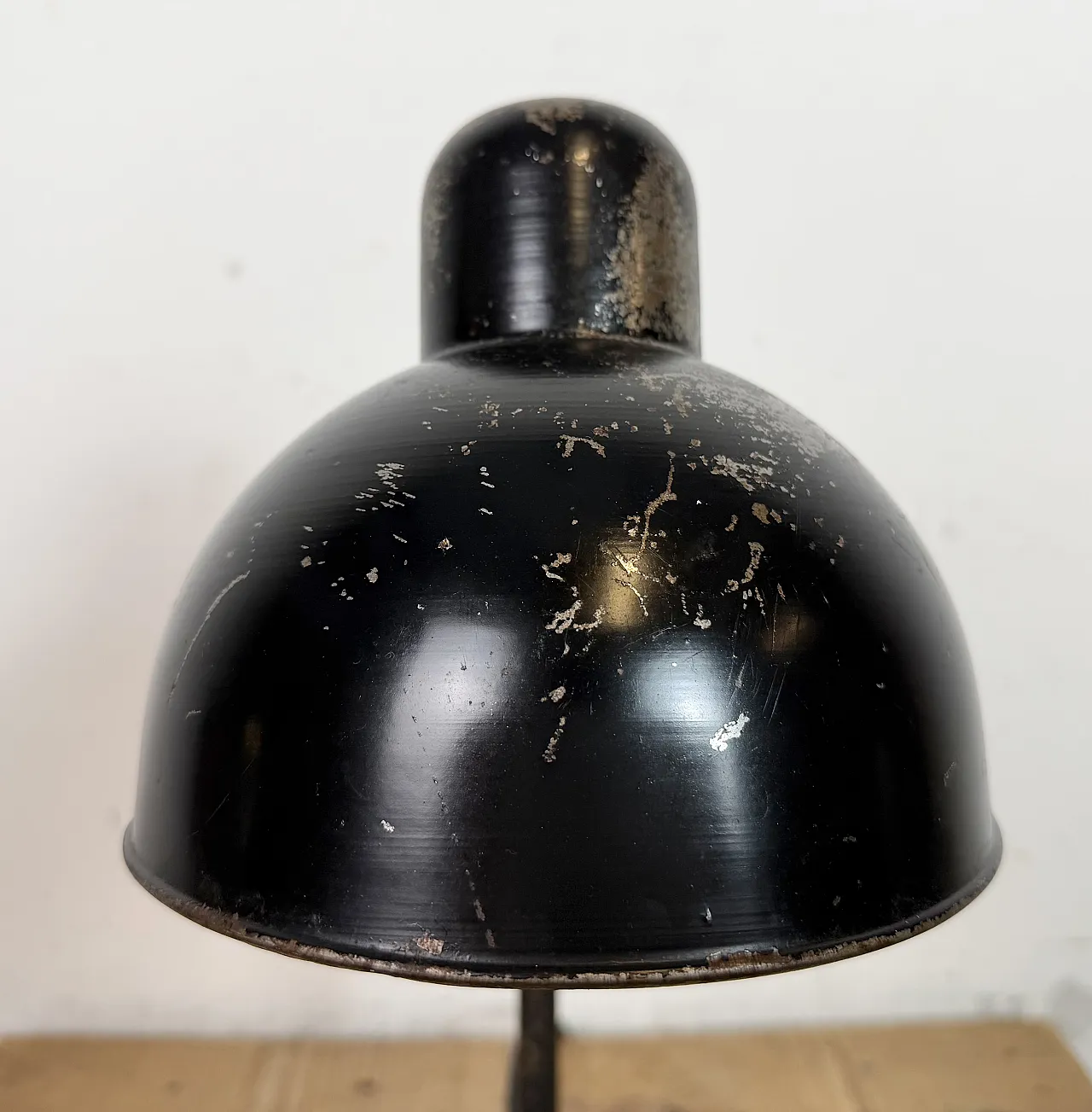 Black Industrial Bauhaus Table Lamp, 1930s 12