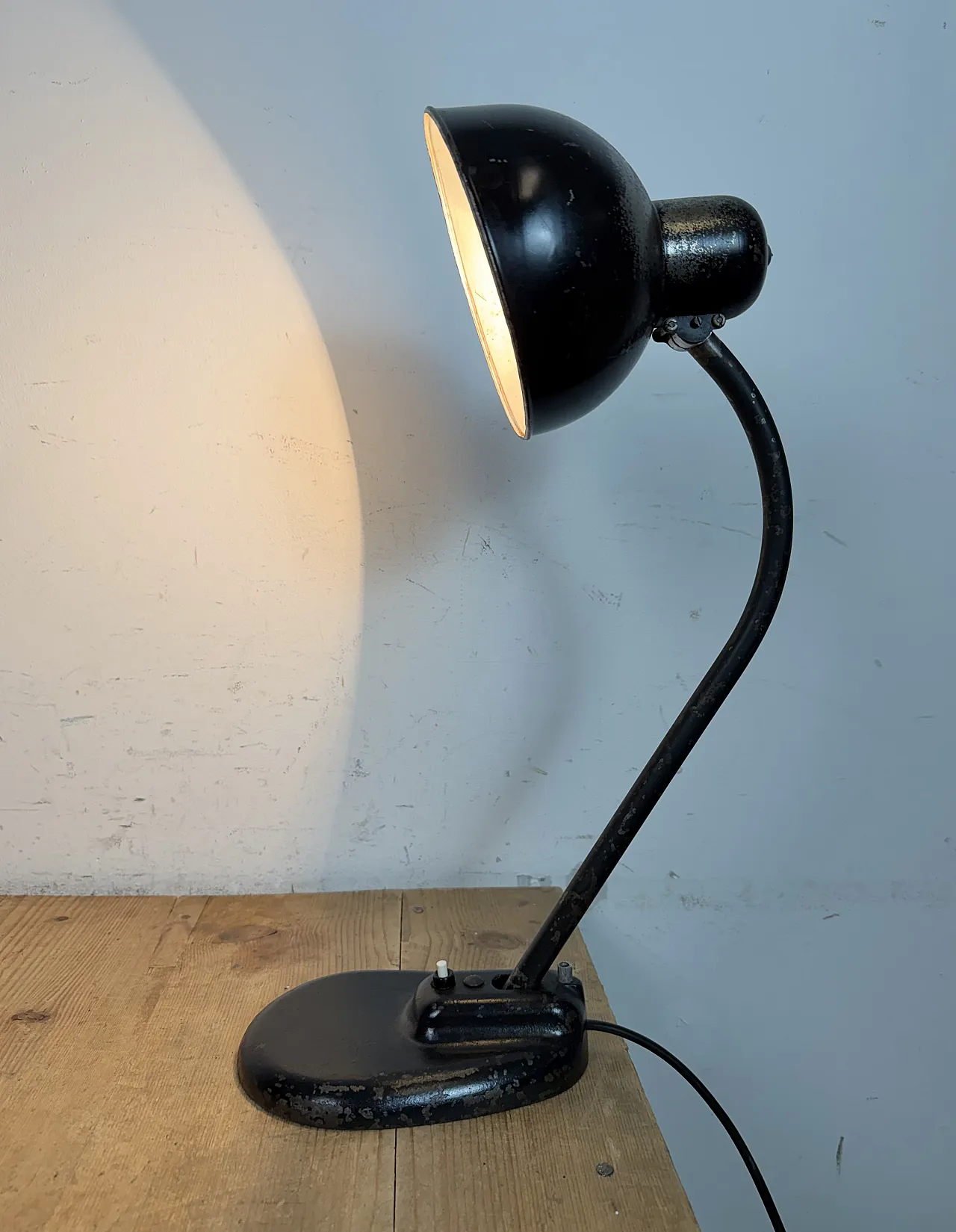 Black Industrial Bauhaus Table Lamp, 1930s 20