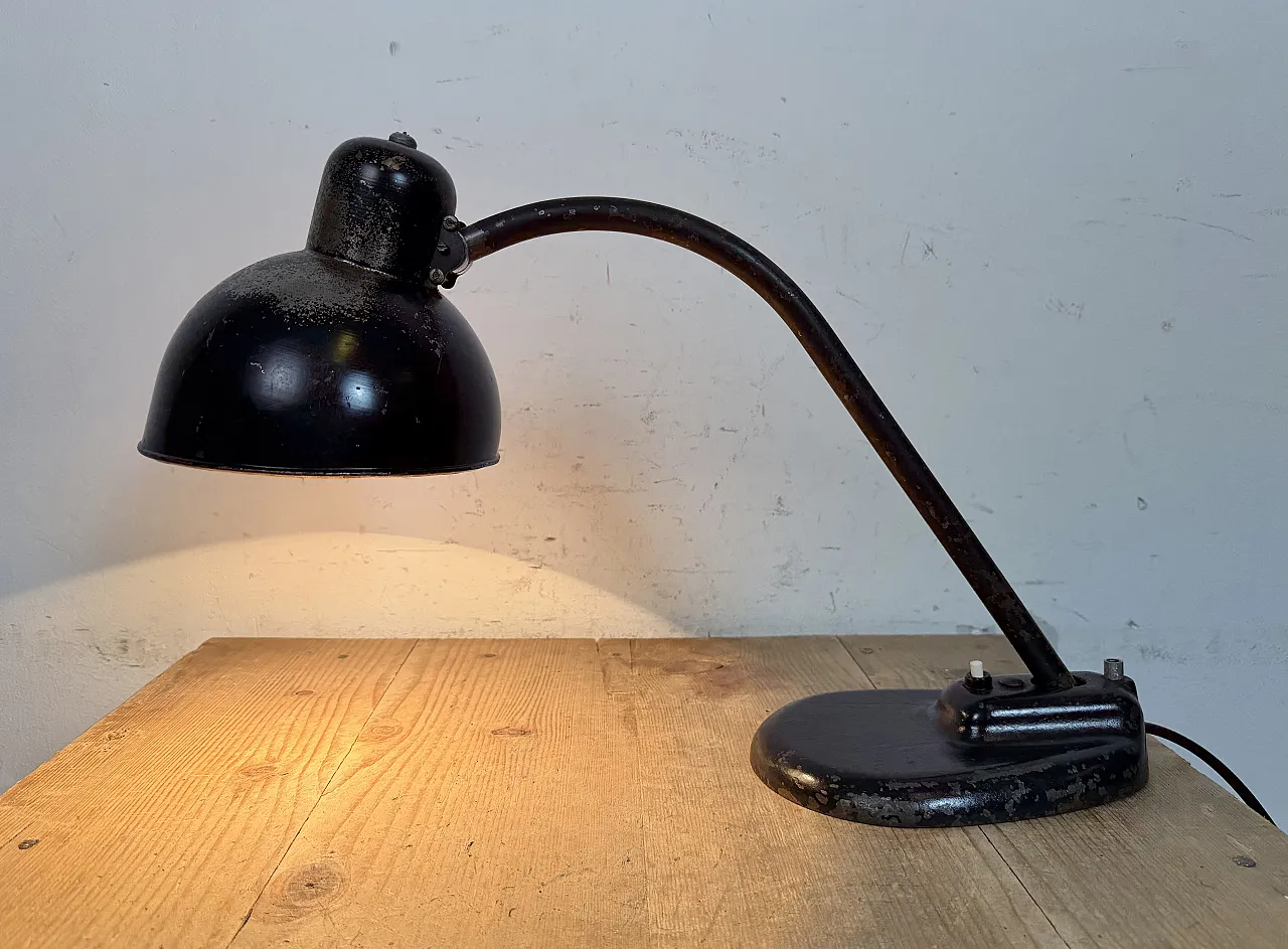 Black Industrial Bauhaus Table Lamp, 1930s 21