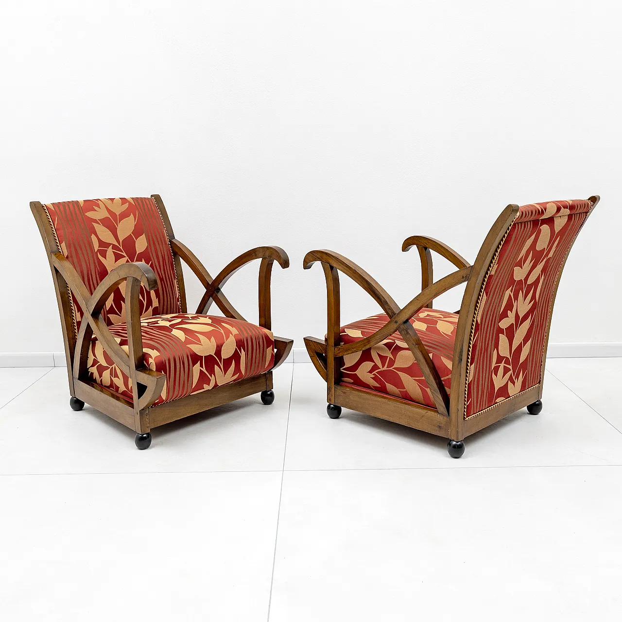 Pair of Art Deco armchairs attributed to Maurizio Tempestini, 50s 1