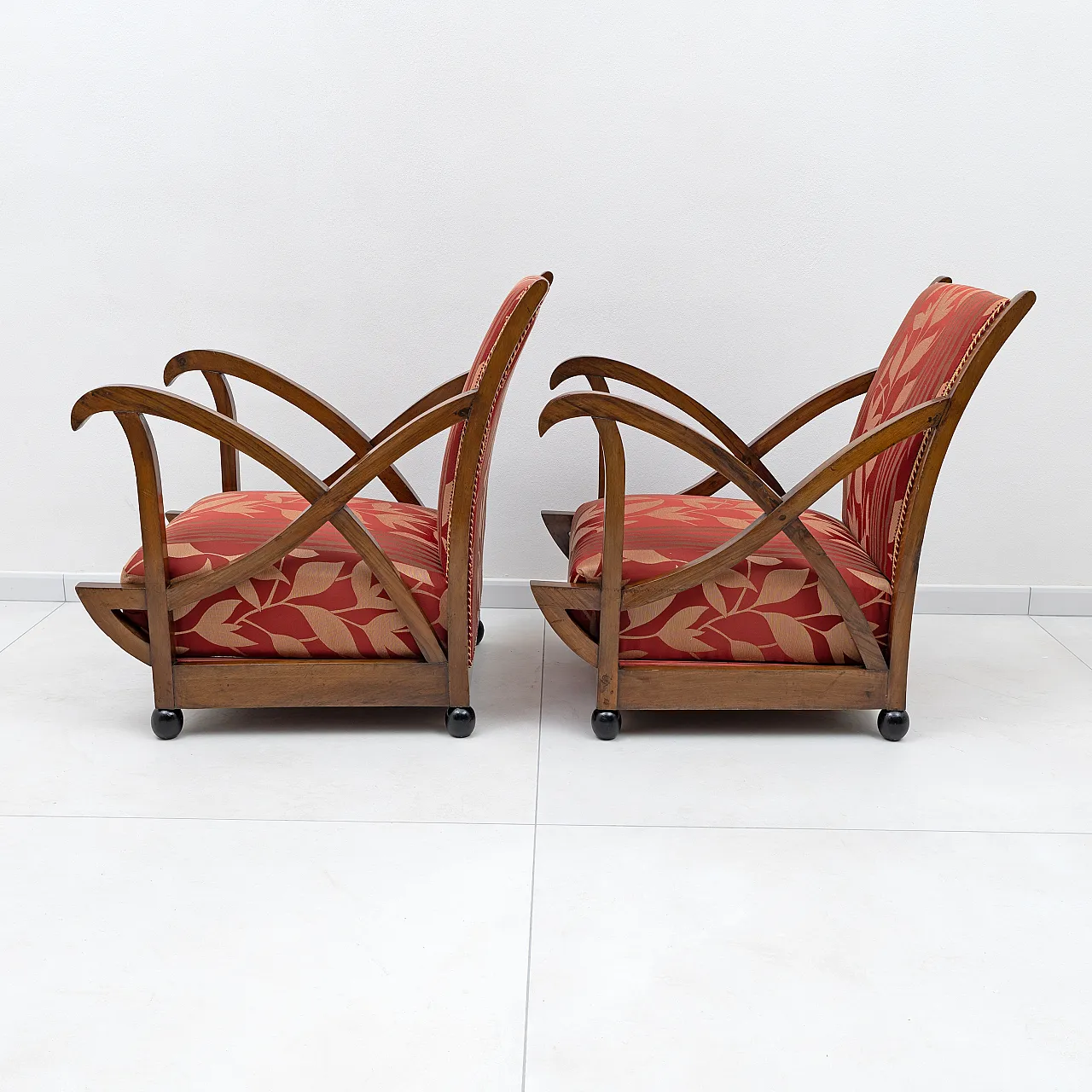 Pair of Art Deco armchairs attributed to Maurizio Tempestini, 50s 3