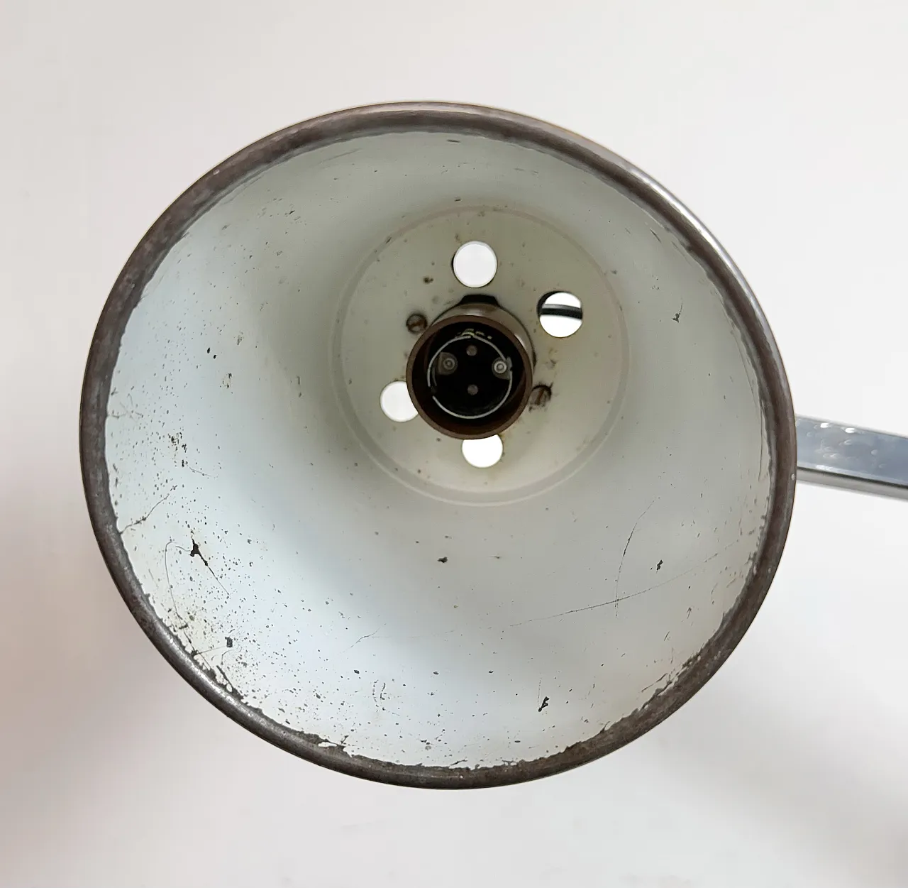Industrial Grey Adjustable Wall Lamp from Memlite, 1960s 9