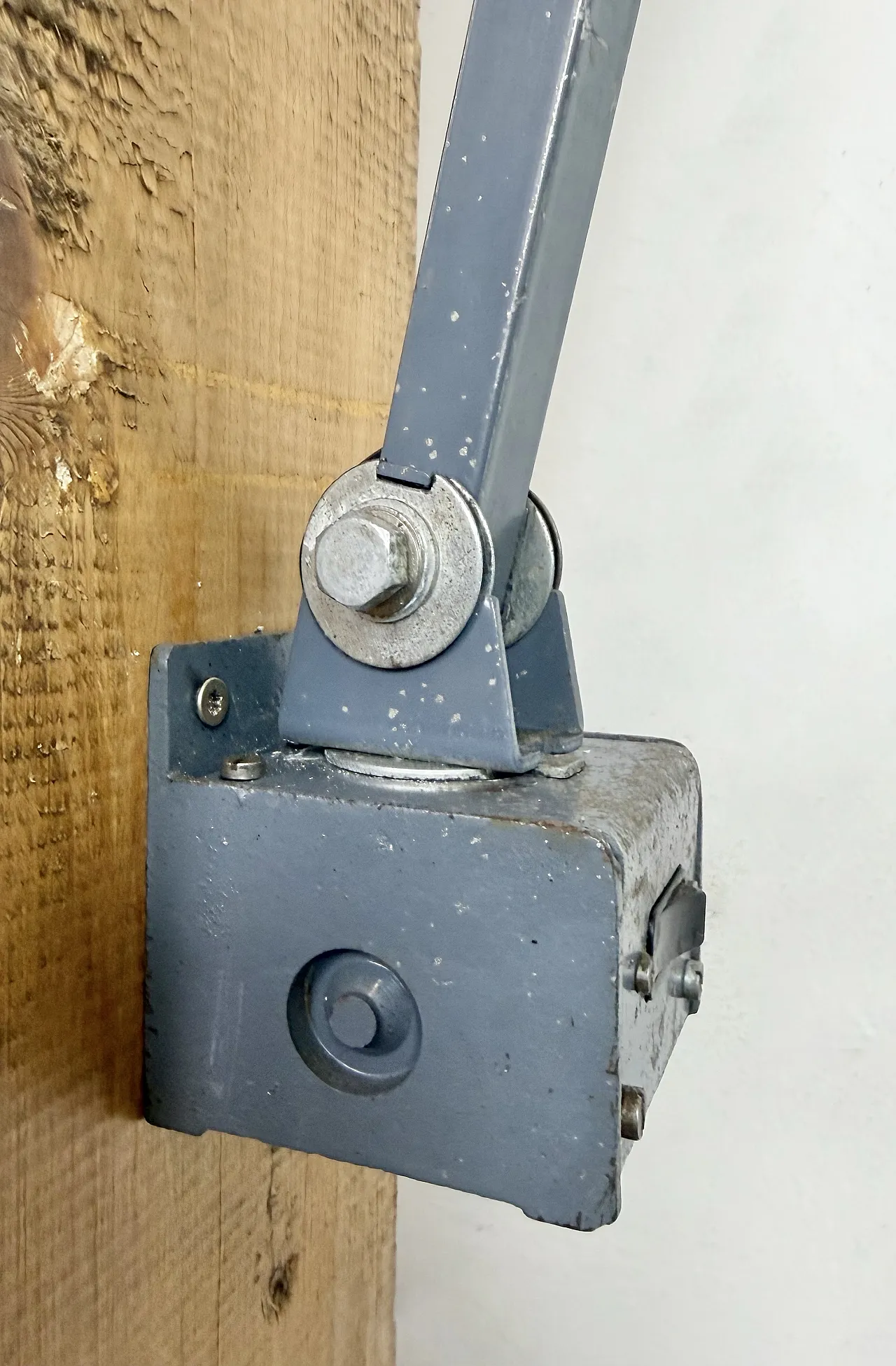 Industrial Grey Adjustable Wall Lamp from Memlite, 1960s 14