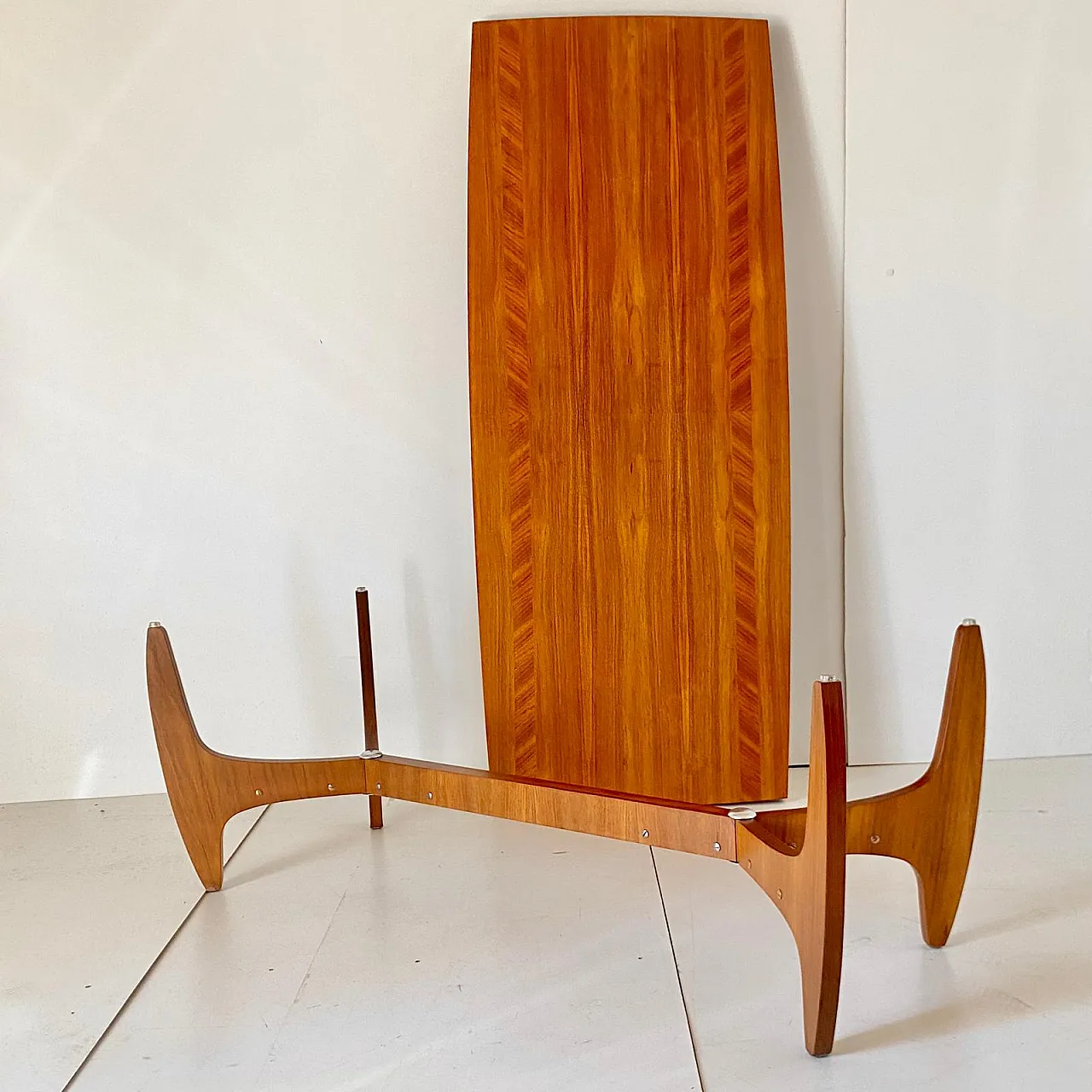 Large coffee table in walnut wood, Italy, 1960s 26