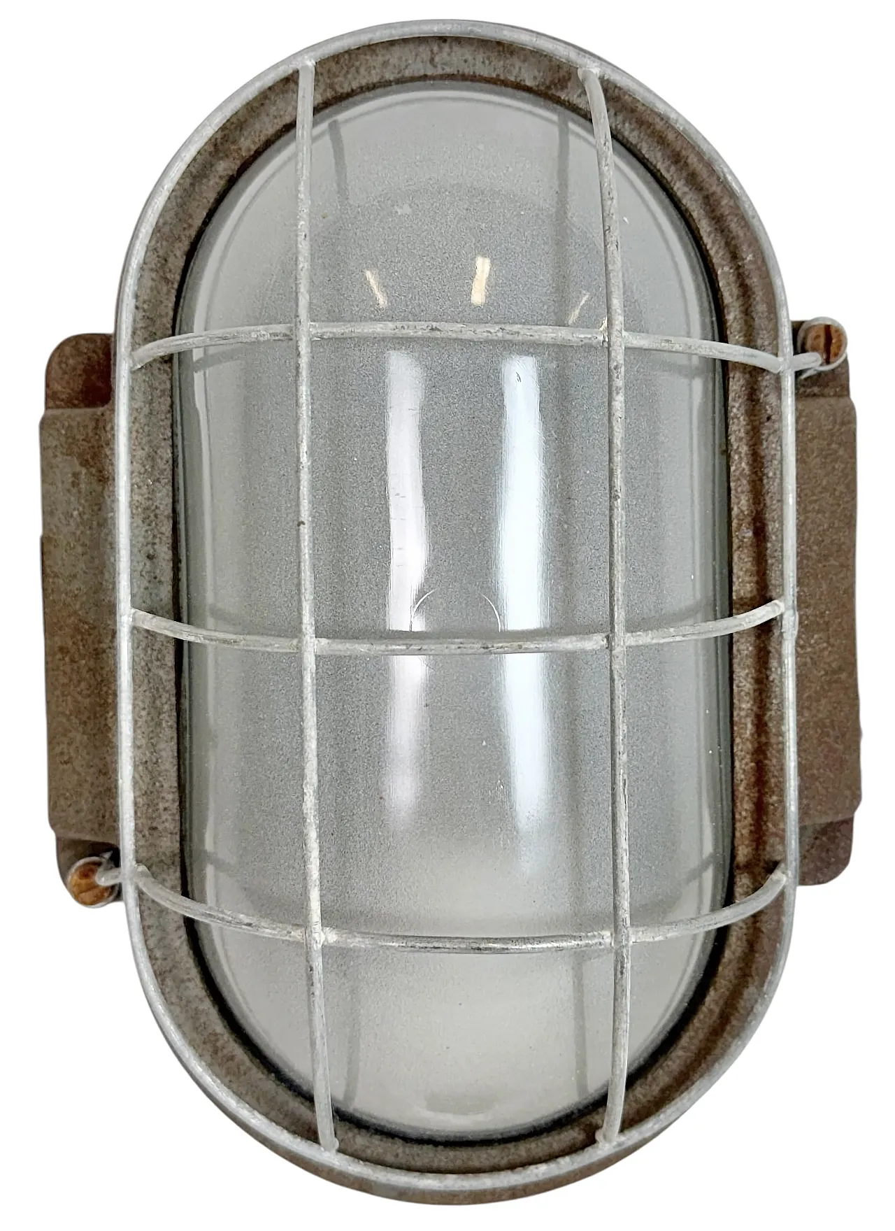 Grey Industrial Cast Iron Wall Light from Elektrosvit, 1960s 1