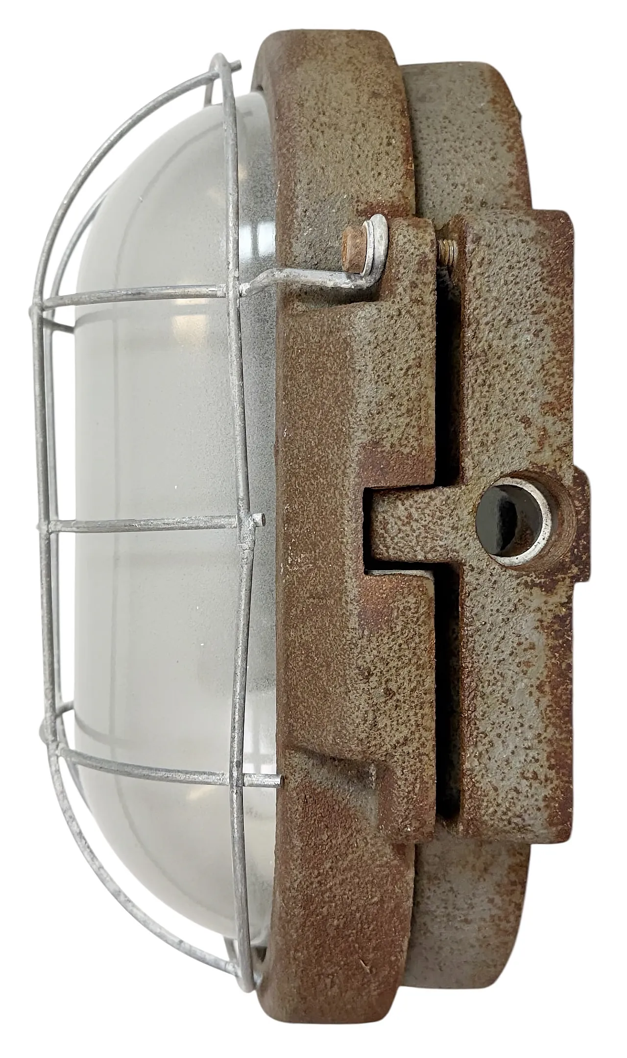 Grey Industrial Cast Iron Wall Light from Elektrosvit, 1960s 2