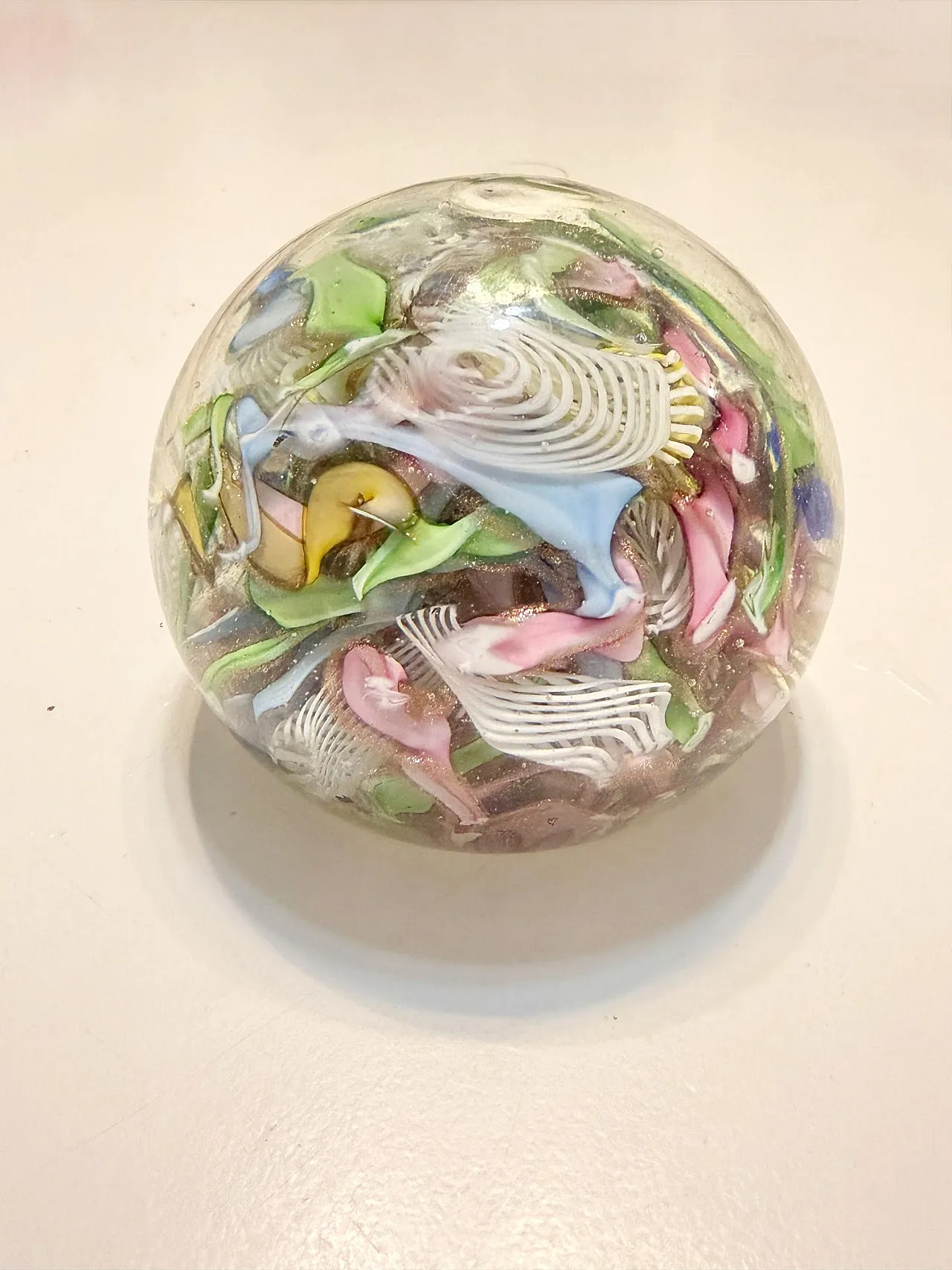Murano Glass Tutti Frutti Paperweight by Avem, 1960s 6