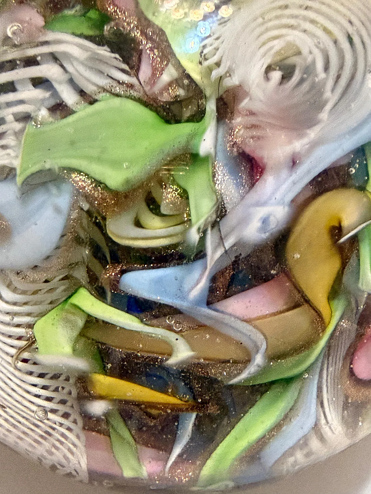 Murano Glass Tutti Frutti Paperweight by Avem, 1960s 9