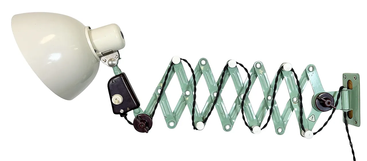 Industrial East German Scissor Lamp from VEB Zweckleuchtenbau Dresden, 1