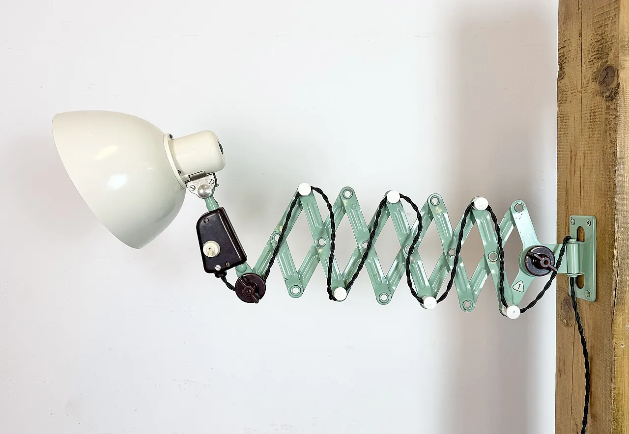 Industrial East German Scissor Lamp from VEB Zweckleuchtenbau Dresden, 2