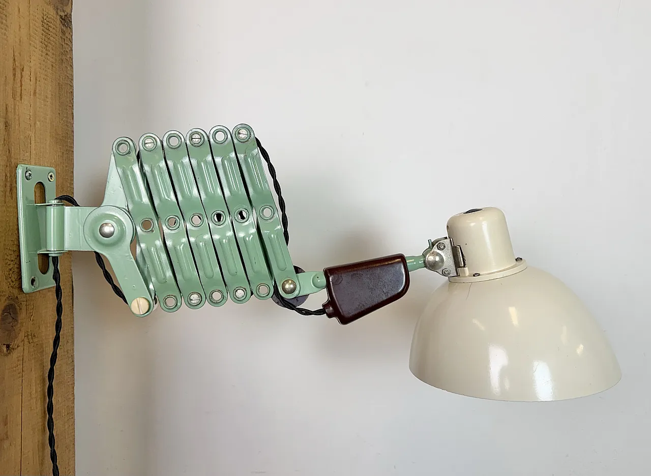 Industrial East German Scissor Lamp from VEB Zweckleuchtenbau Dresden, 10