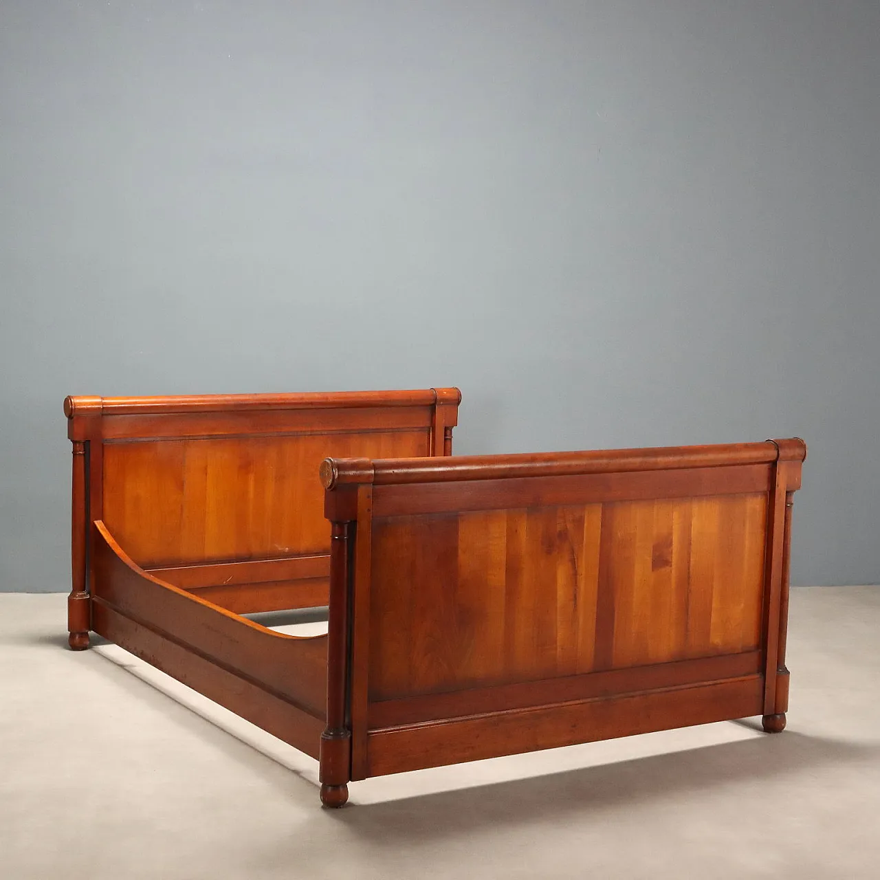Empire style queen bed in cherry, 20th century 1