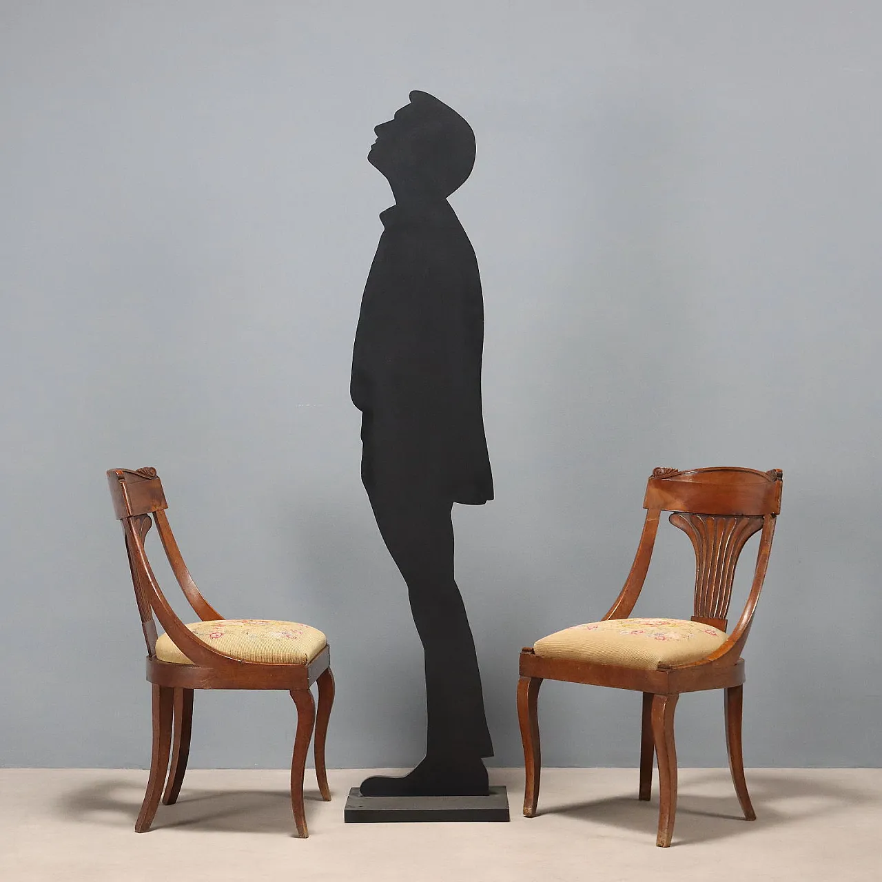 Coppia di sedie Luigi Filippo in noce, tardo '800 3