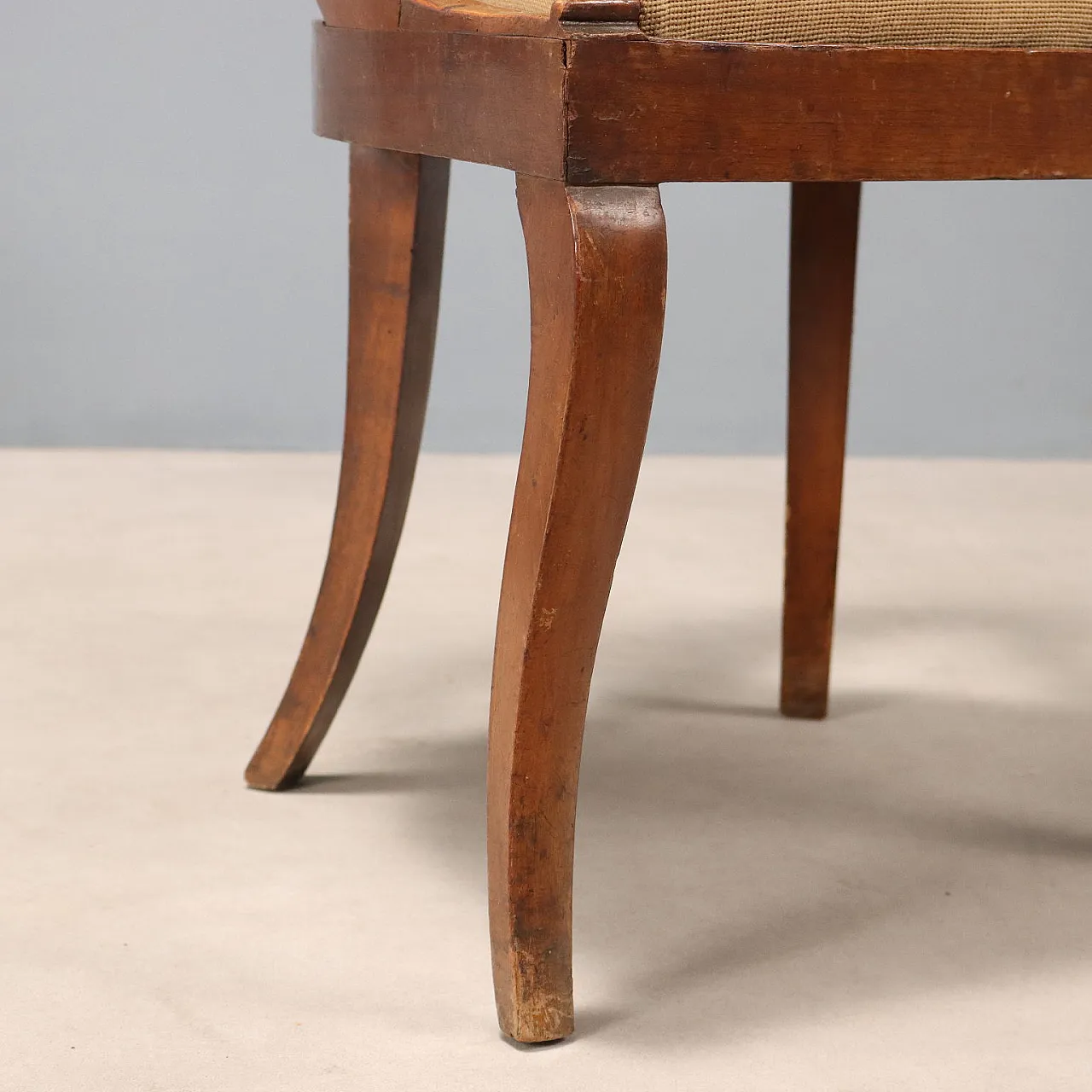 Coppia di sedie Luigi Filippo in noce, tardo '800 7