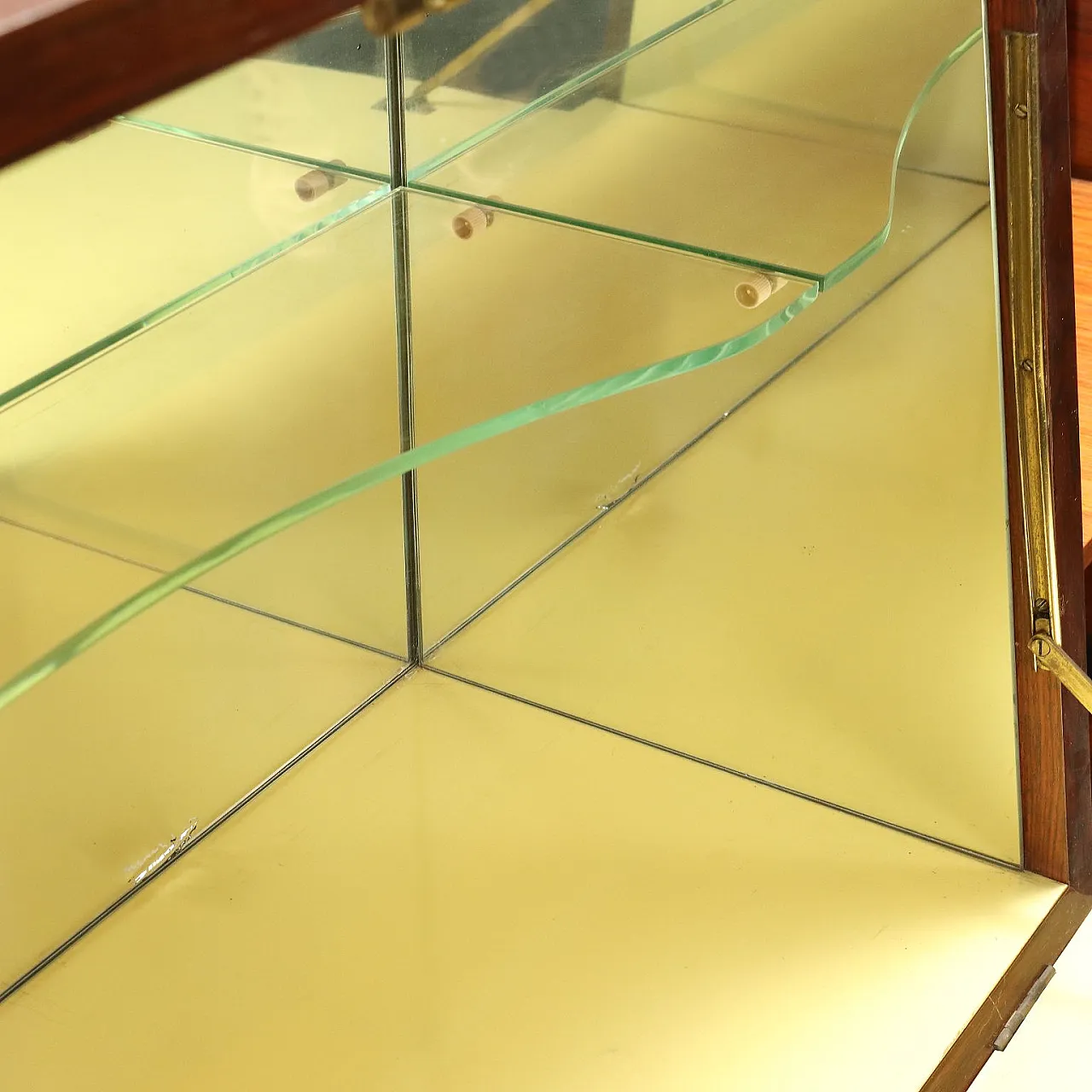 Mobile in metallo smaltato, legno esotico e teak, '900 6