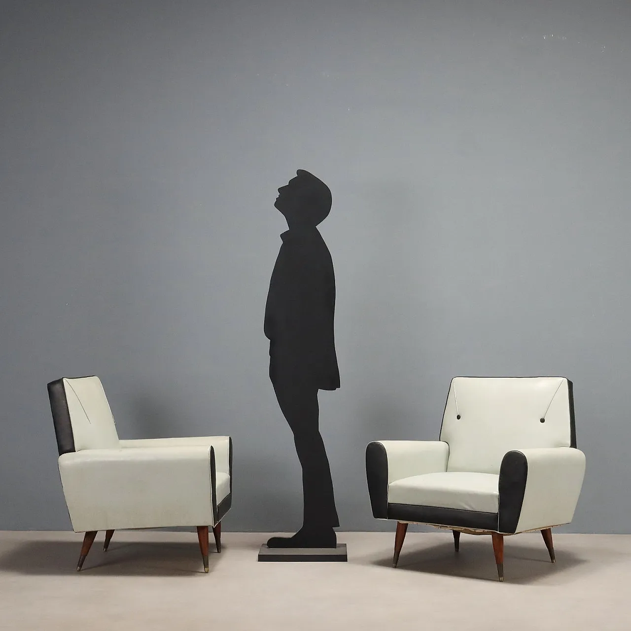 Coppia di poltrone con imbottitura in espanso e molle, '900 3