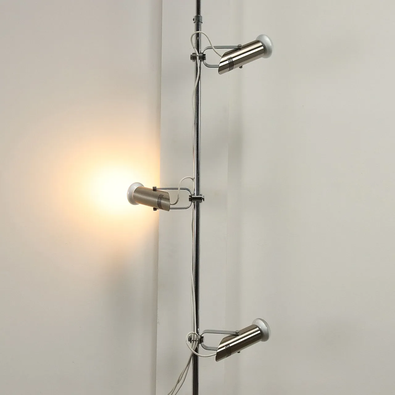 Lampada cielo terra con 3 faretti cromati, anni '70 5