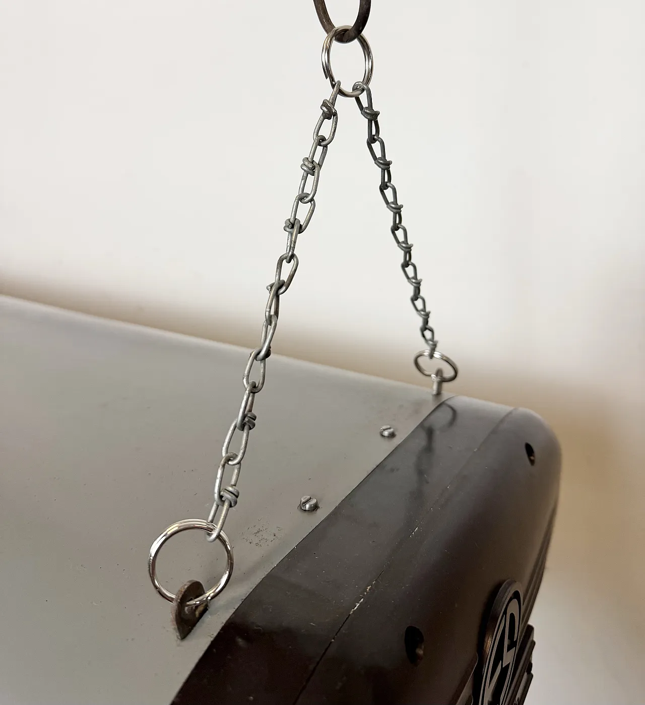 Grey Industrial Hanging Tube Light from Elektrosvit, 1960s 7