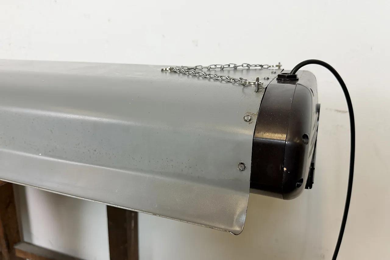 Grey Industrial Hanging Tube Light from Elektrosvit, 1960s 14