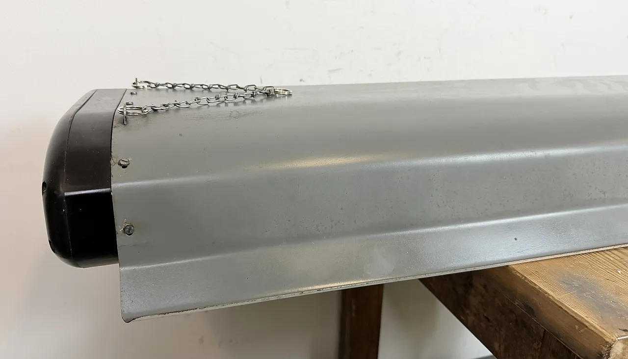 Grey Industrial Hanging Tube Light from Elektrosvit, 1960s 15