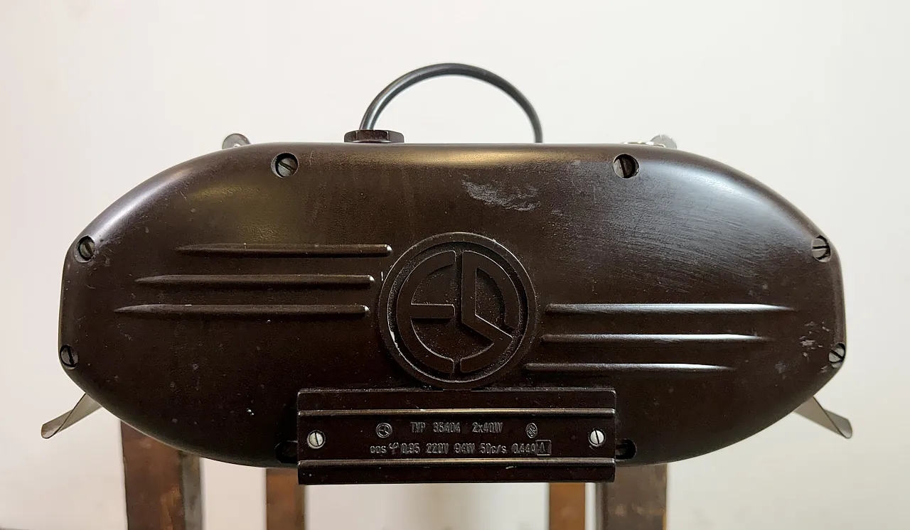 Grey Industrial Hanging Tube Light from Elektrosvit, 1960s 16