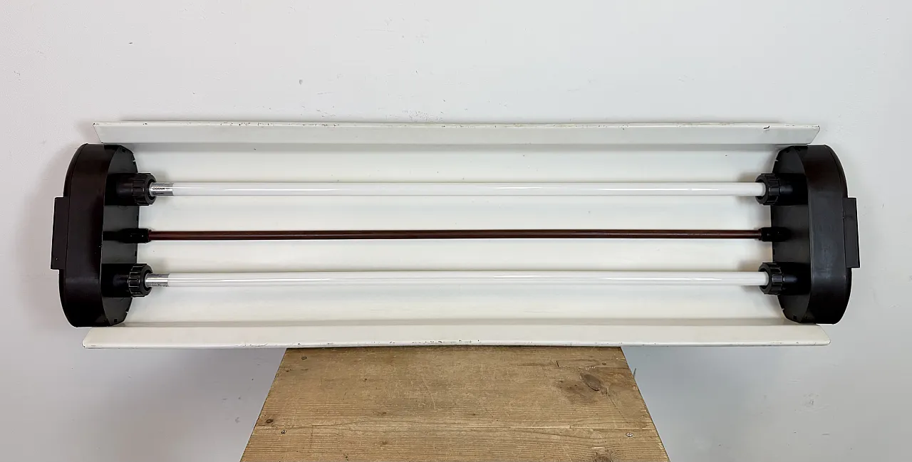 Grey Industrial Hanging Tube Light from Elektrosvit, 1960s 17