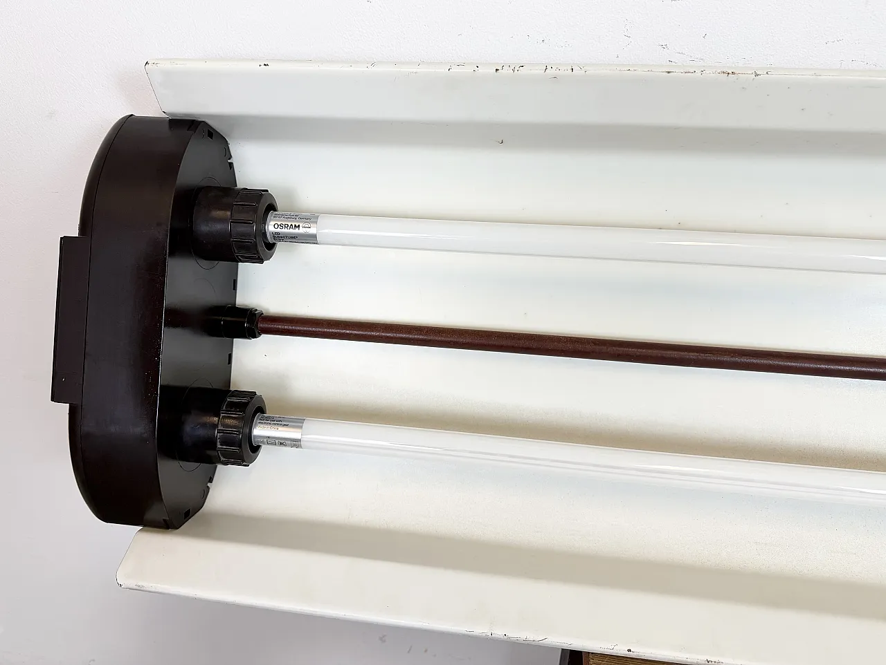 Grey Industrial Hanging Tube Light from Elektrosvit, 1960s 18