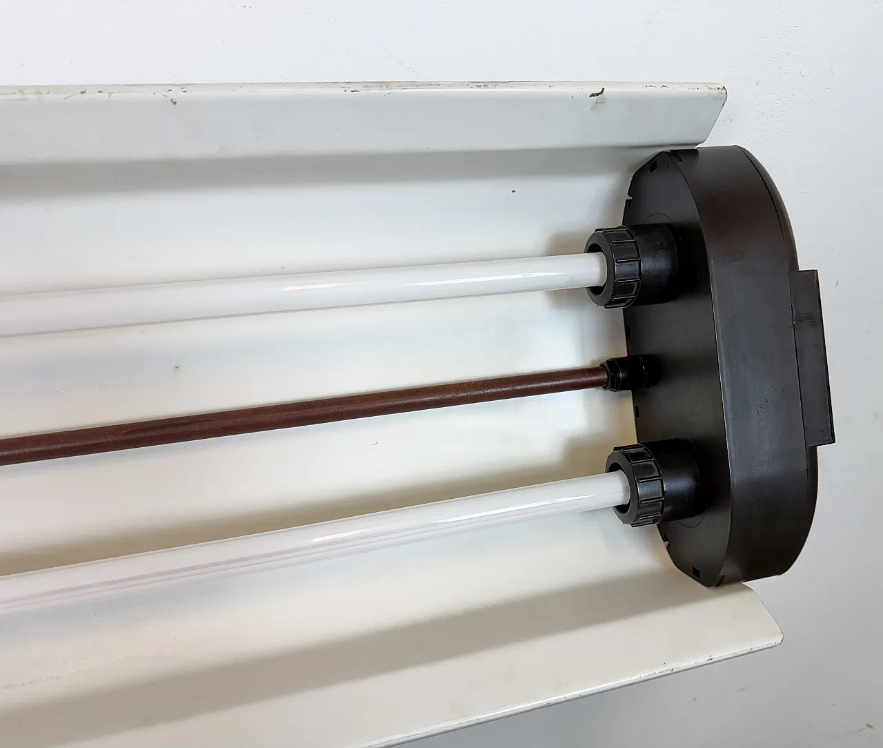 Grey Industrial Hanging Tube Light from Elektrosvit, 1960s 19