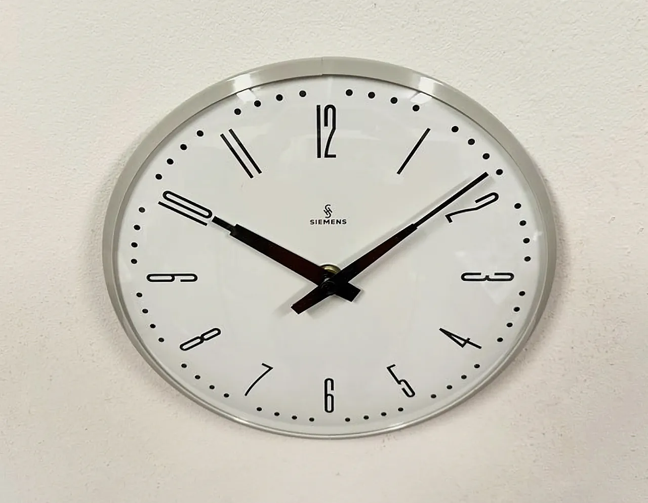 Grey Industrial Factory Wall Clock from Siemens, 1970s 6