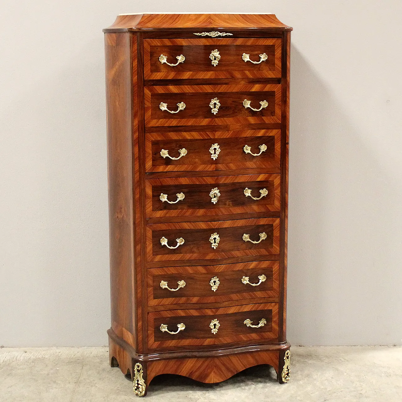 Secretaire Napoleone III intarsiato '800 1