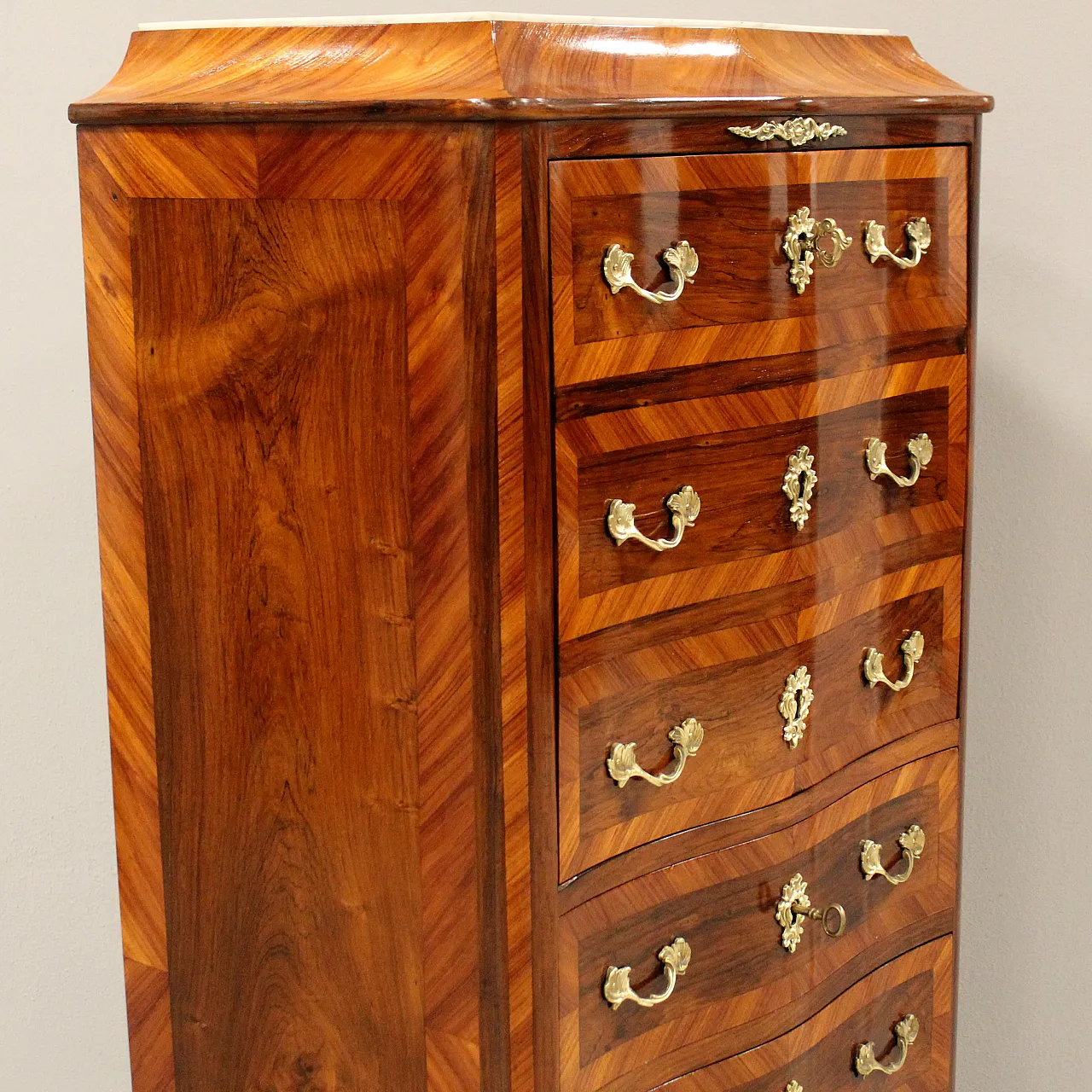 Secretaire Napoleone III intarsiato '800 7