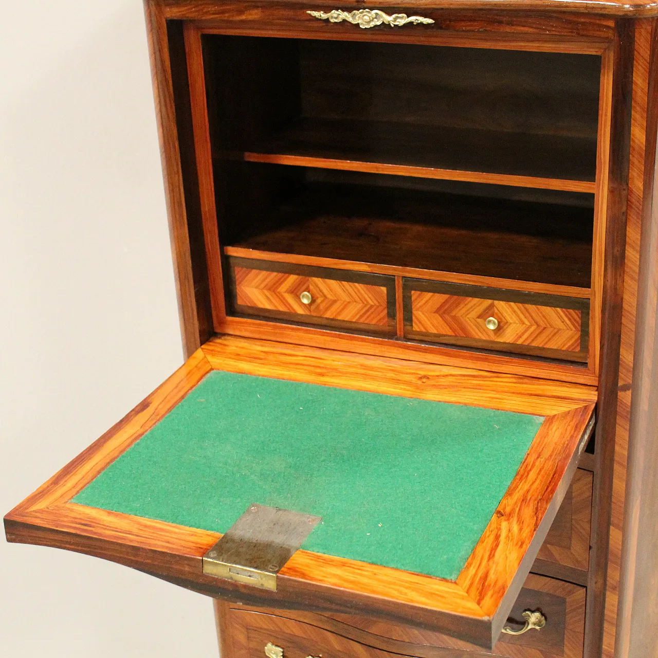Secretaire Napoleone III intarsiato '800 11
