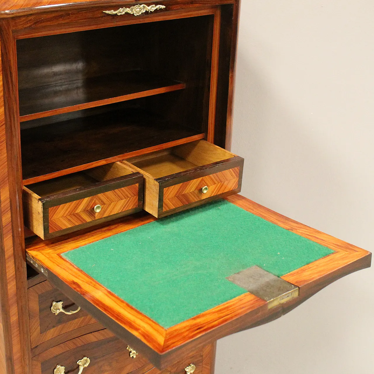 Secretaire Napoleone III intarsiato '800 12