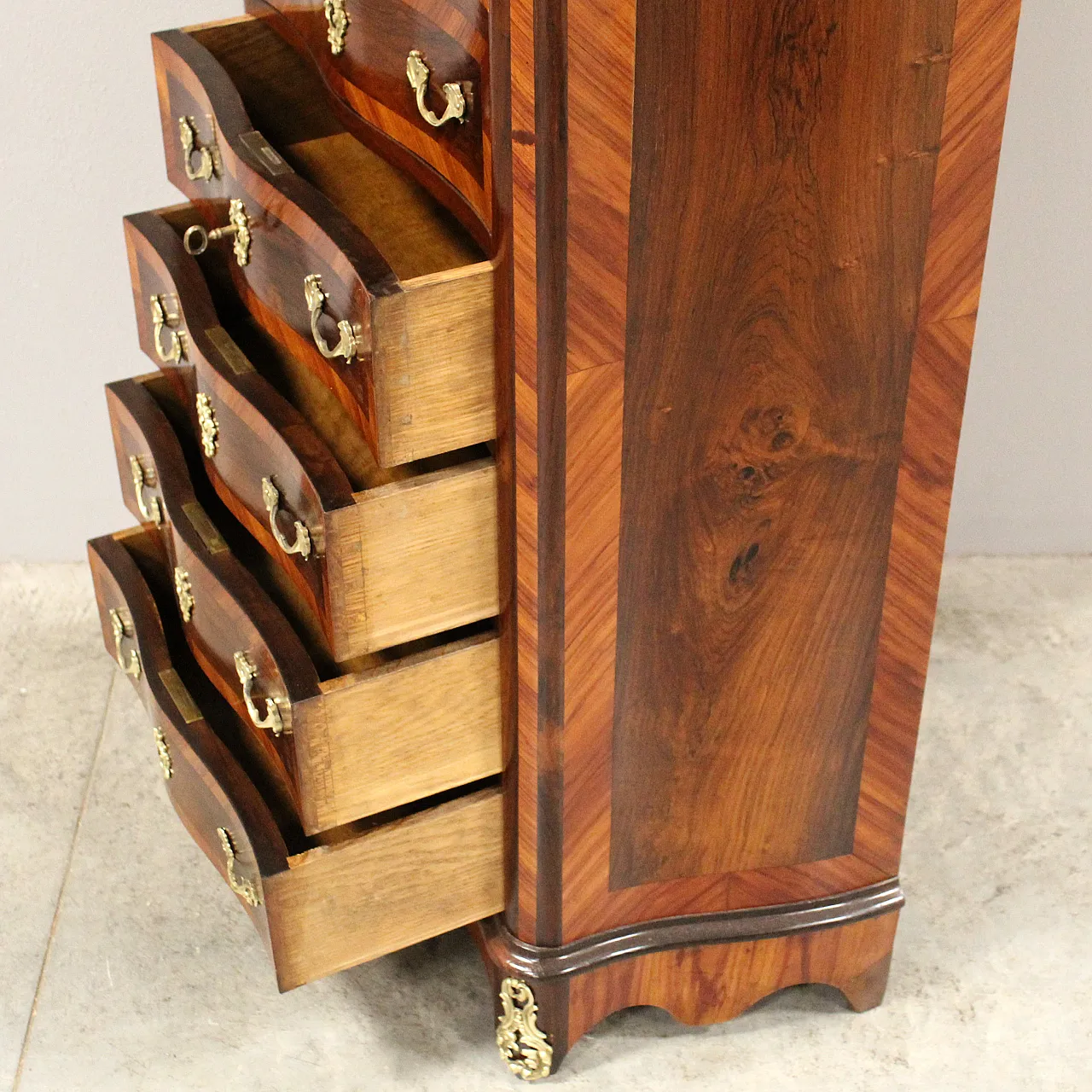 Secretaire Napoleone III intarsiato '800 13