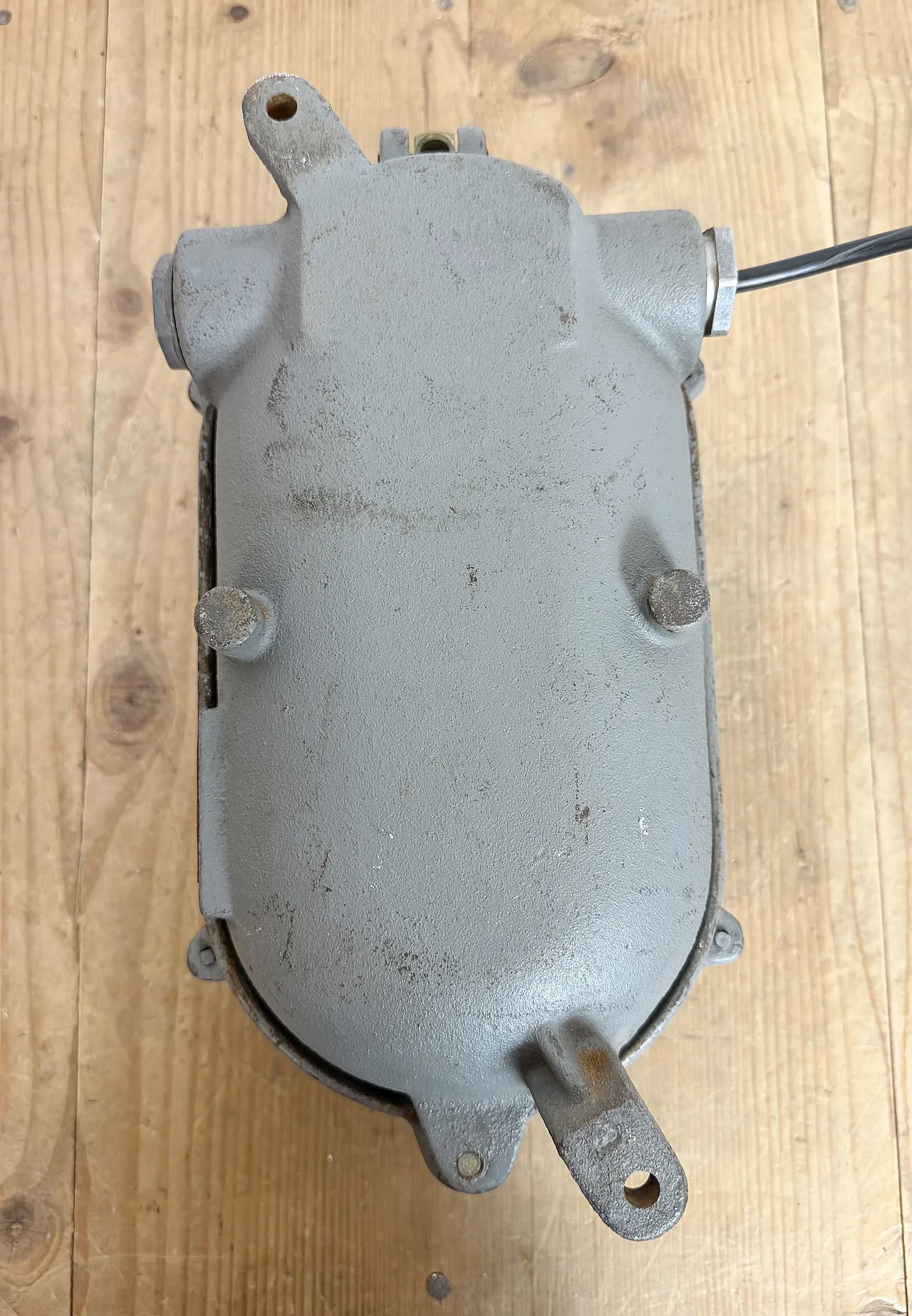 Grey Industrial Cast Iron Wall Light from Elektrosvit, 1960s 9