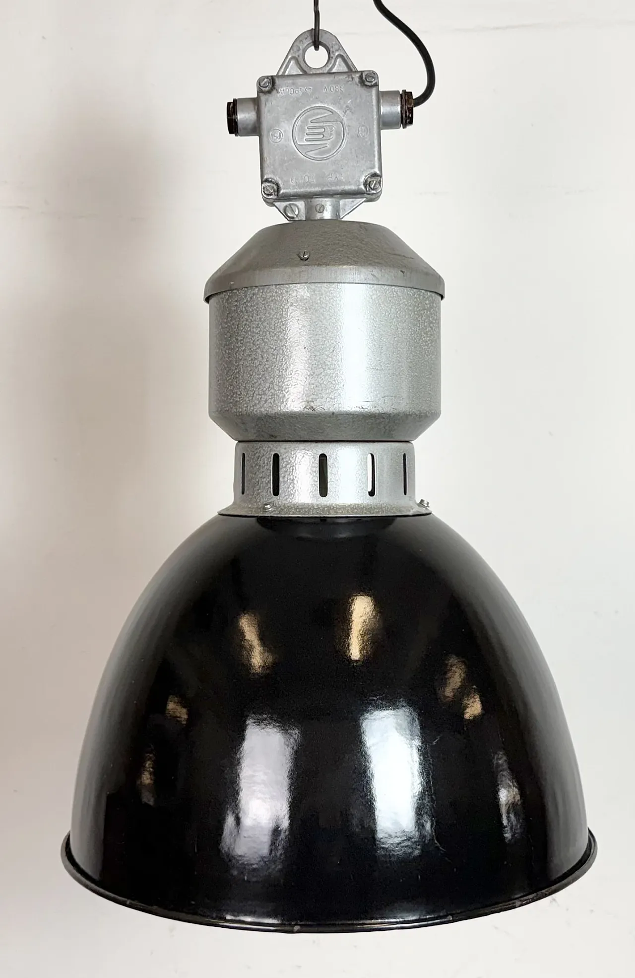 Industrial Black Enamel Factory Lamp from Elektrosvit, 1960s 2