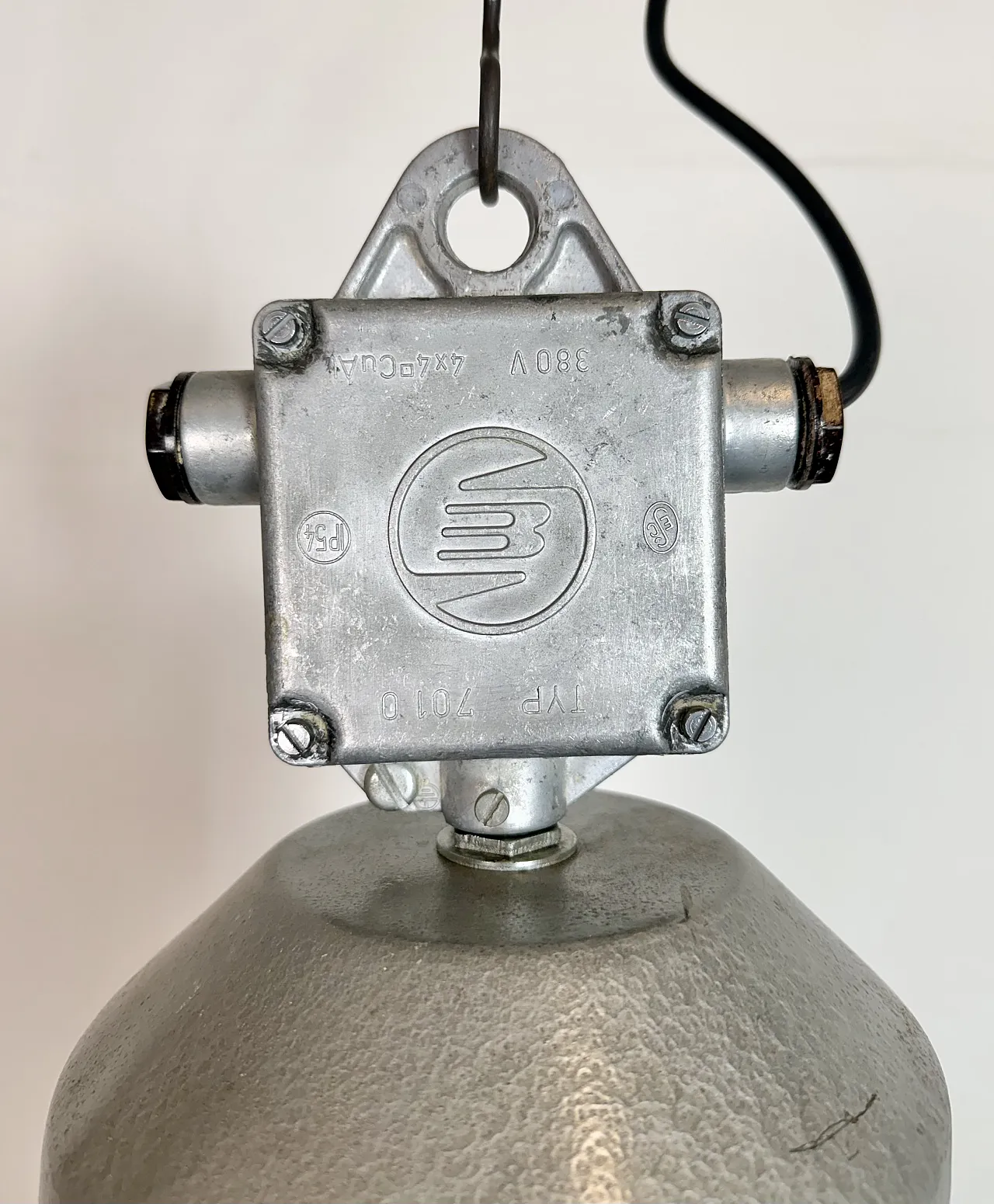 Industrial Black Enamel Factory Lamp from Elektrosvit, 1960s 4