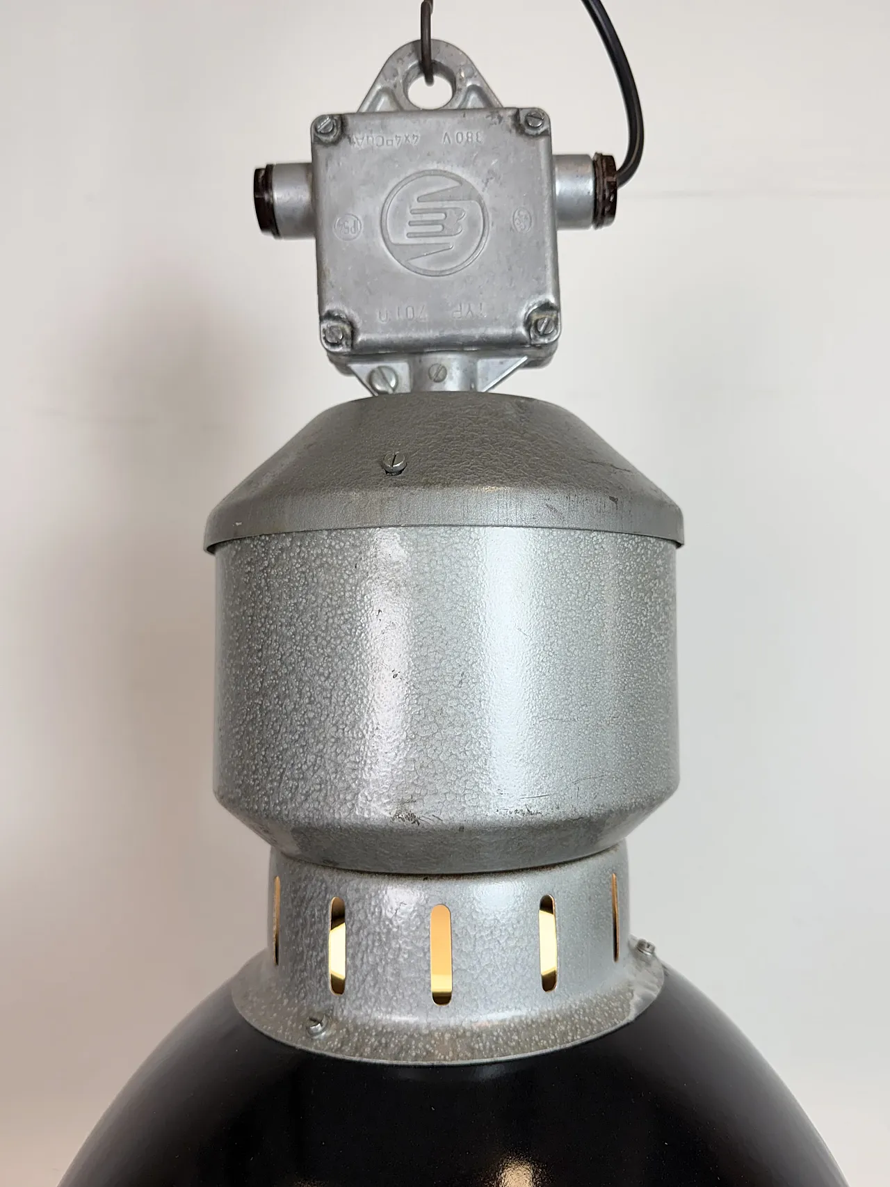 Industrial Black Enamel Factory Lamp from Elektrosvit, 1960s 11